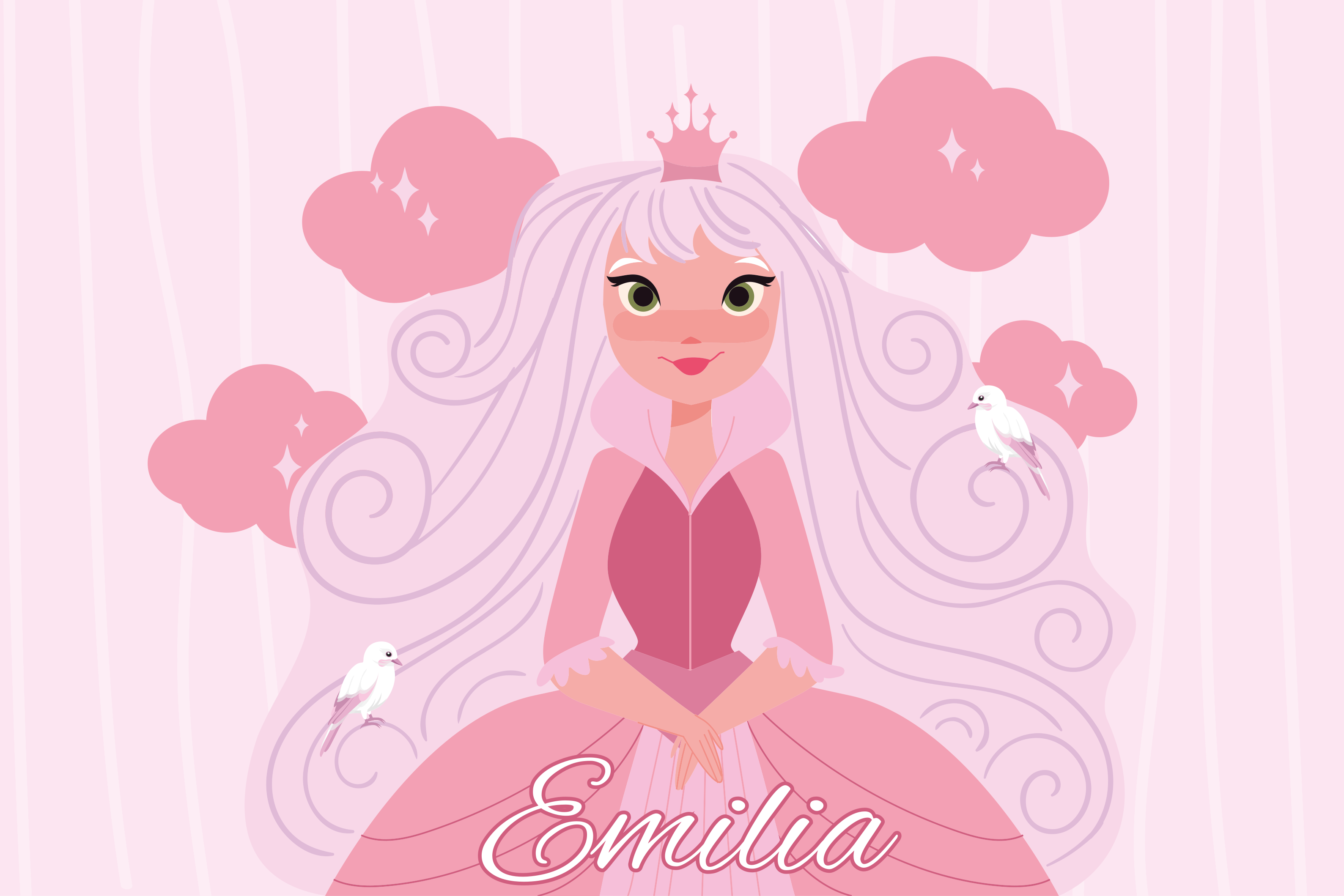 Princess Character custom floor mat - TenStickers