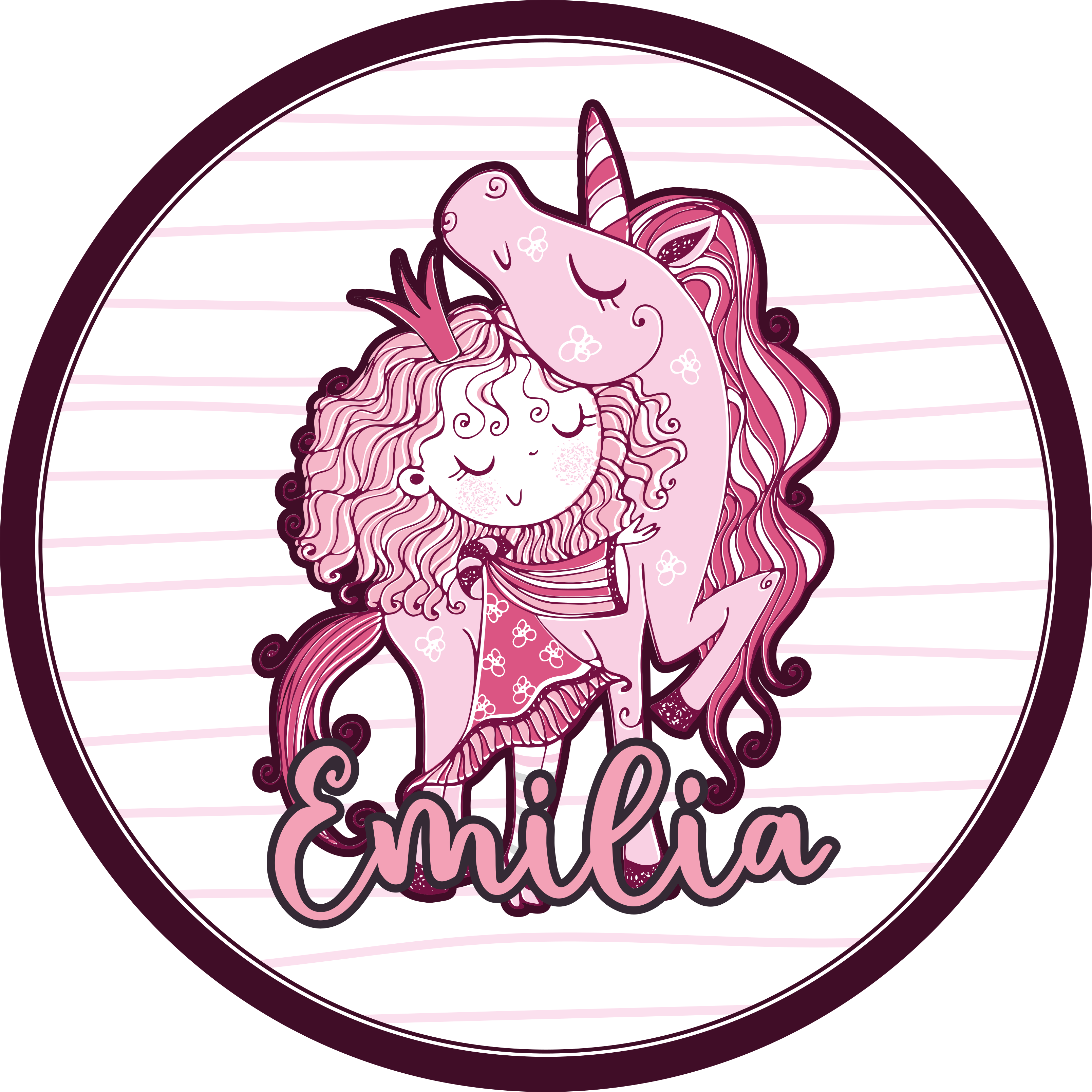 Cute Unicorn Duo custom floor mat - TenStickers