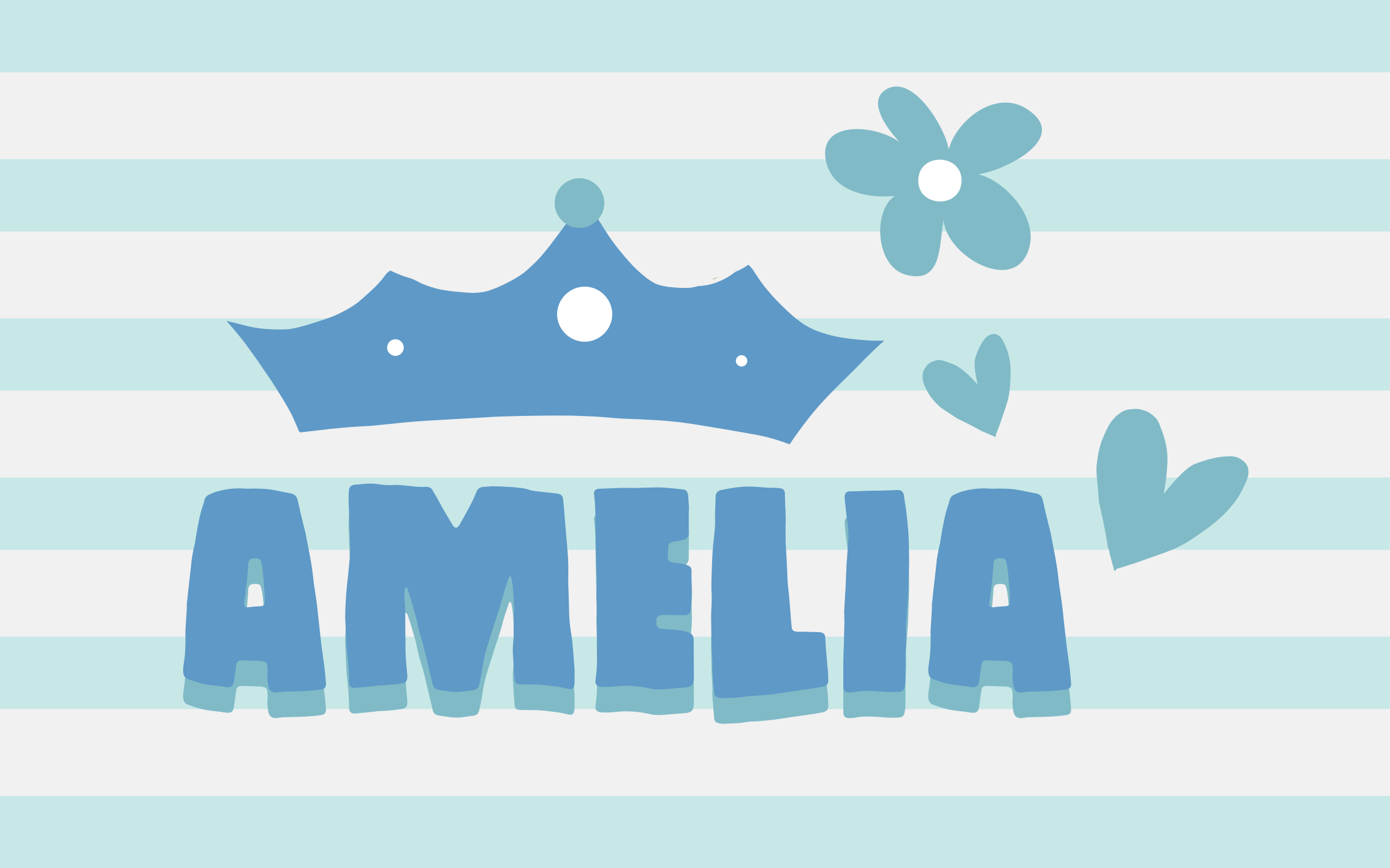 CROWN NAME PLACEMENT custom floor mat - TenStickers