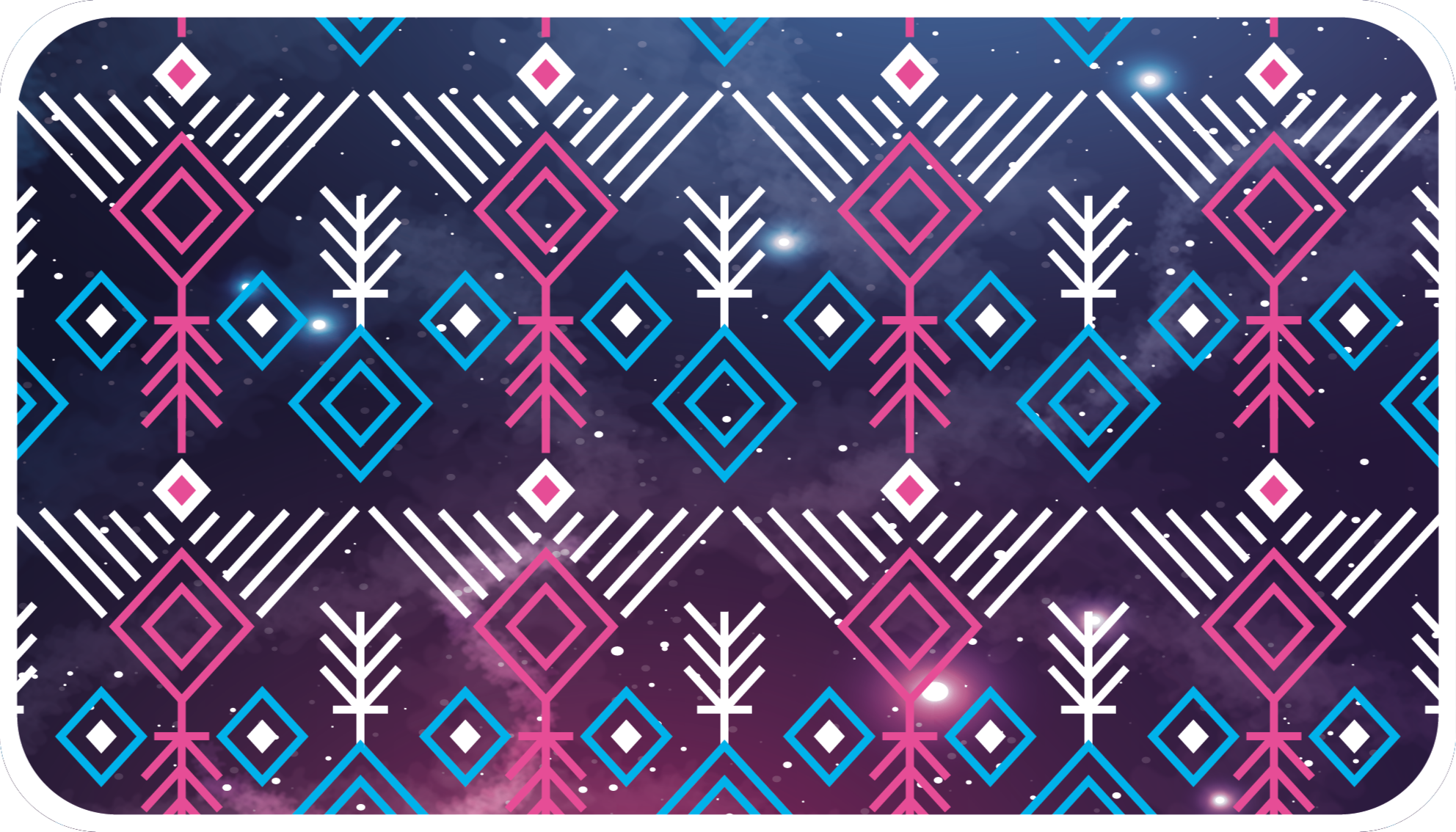 Ethnic purple and blue nordic rug - TenStickers