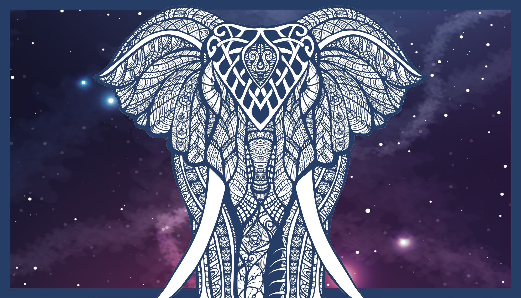 Intricate Elephant Artwork custom floor mat - TenStickers