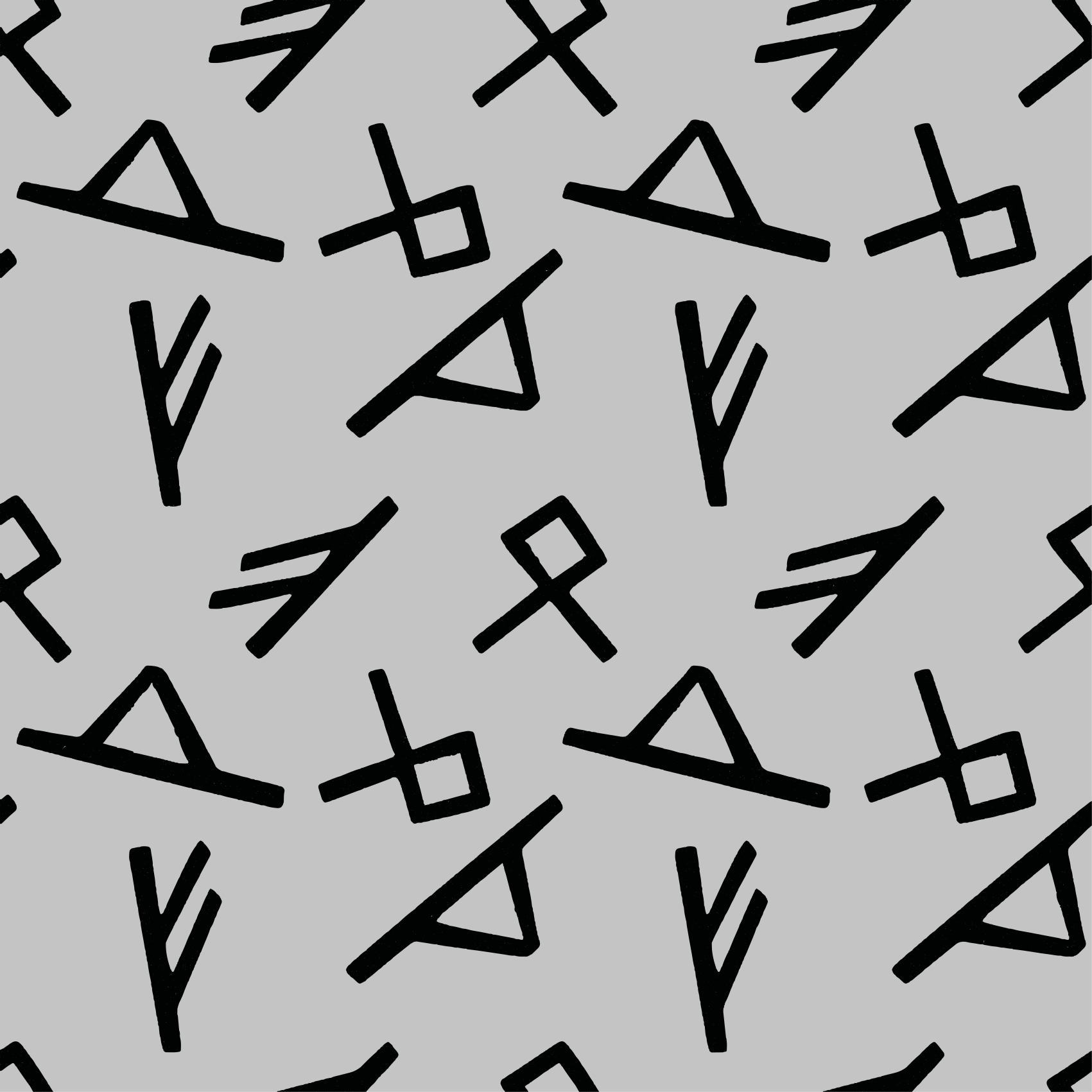 Stylish black shapes geometric rug - TenStickers