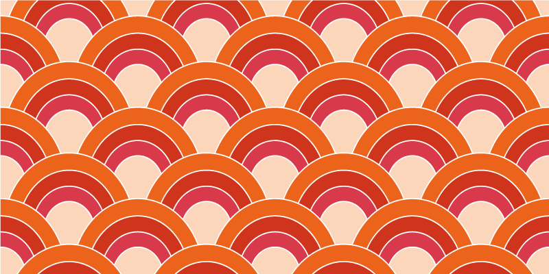 Geometric petals groovy pattern bedroom rug - TenStickers