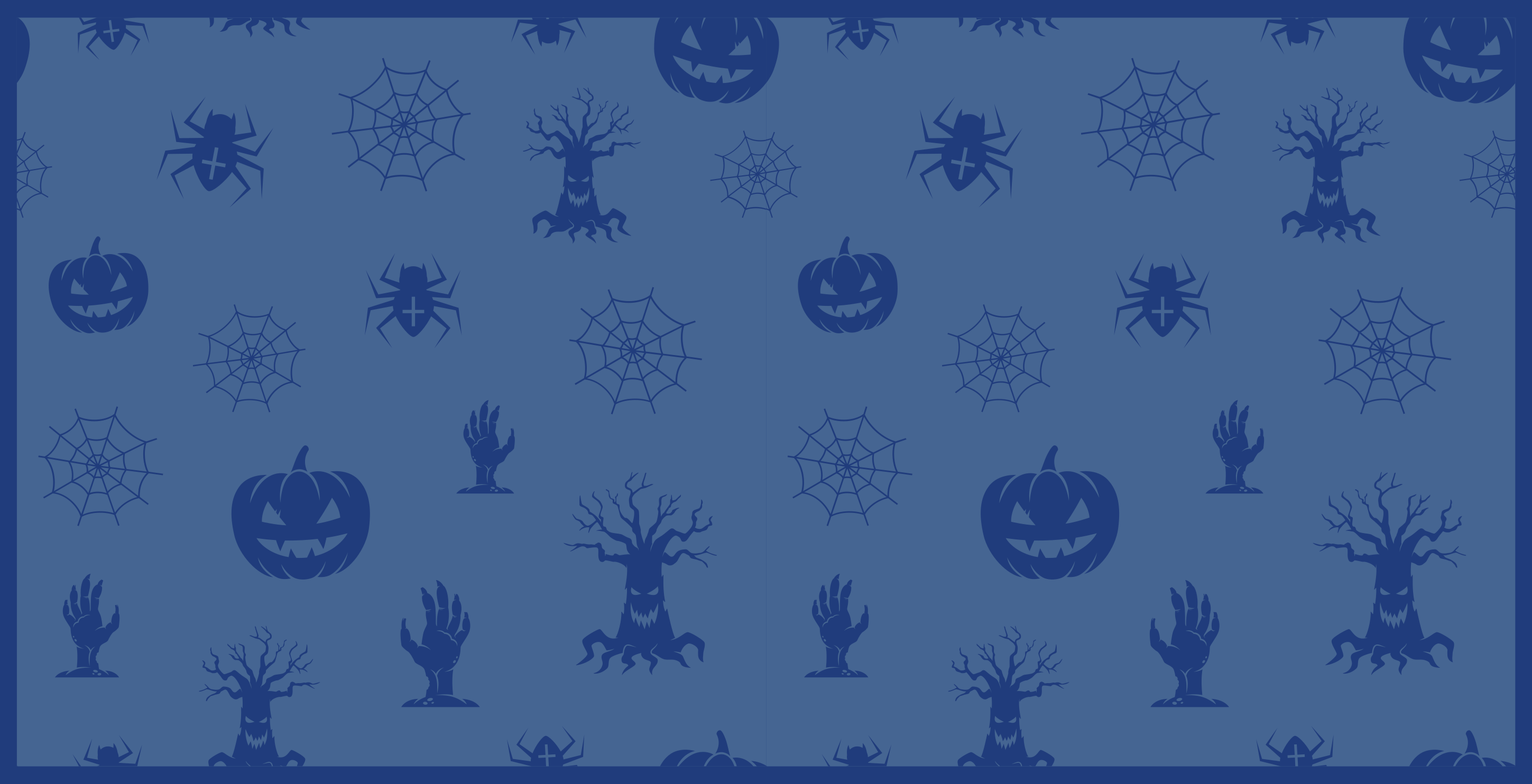 Blue spooky theme halloween rugs - TenStickers