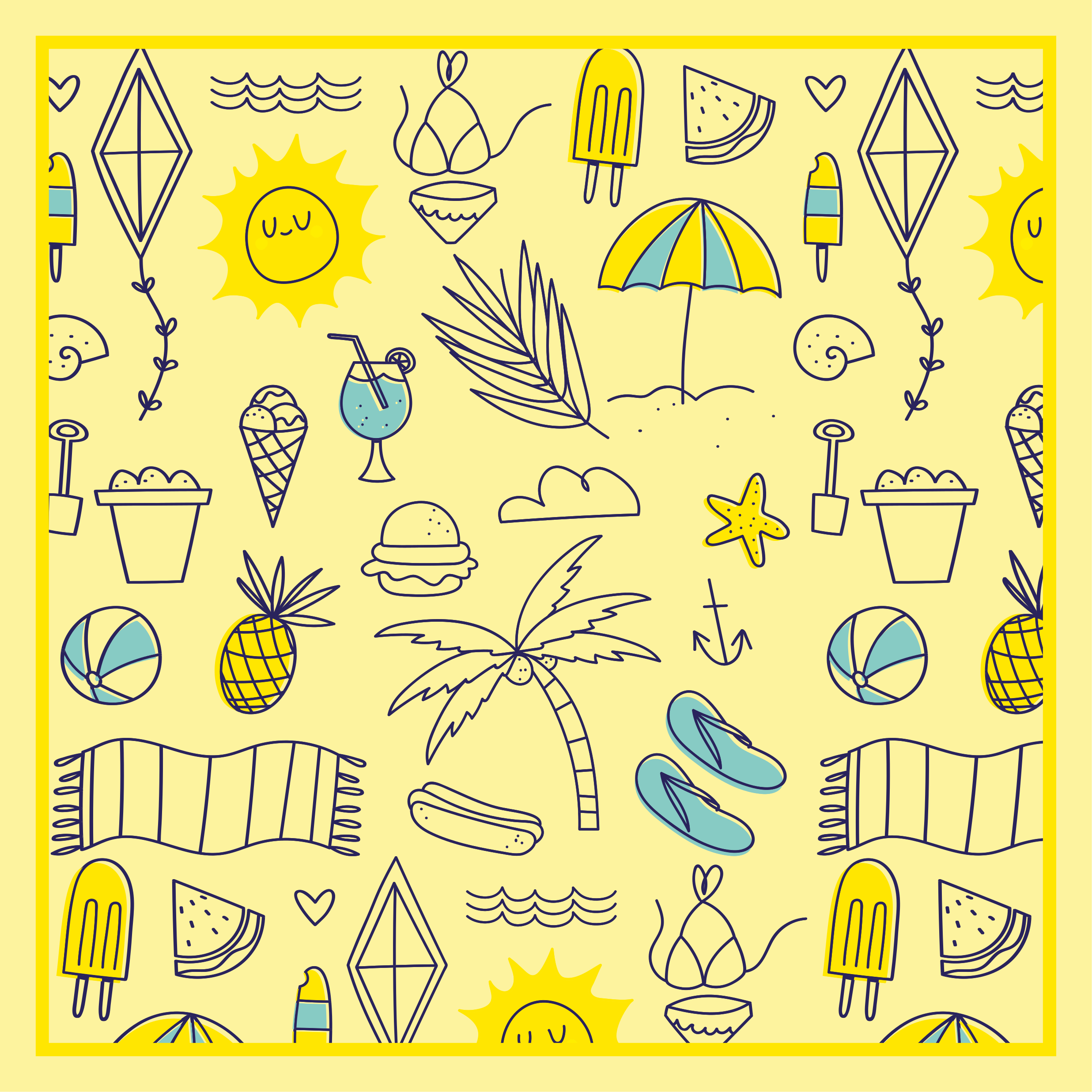 Sunny Beach Vibes event carpet - TenStickers