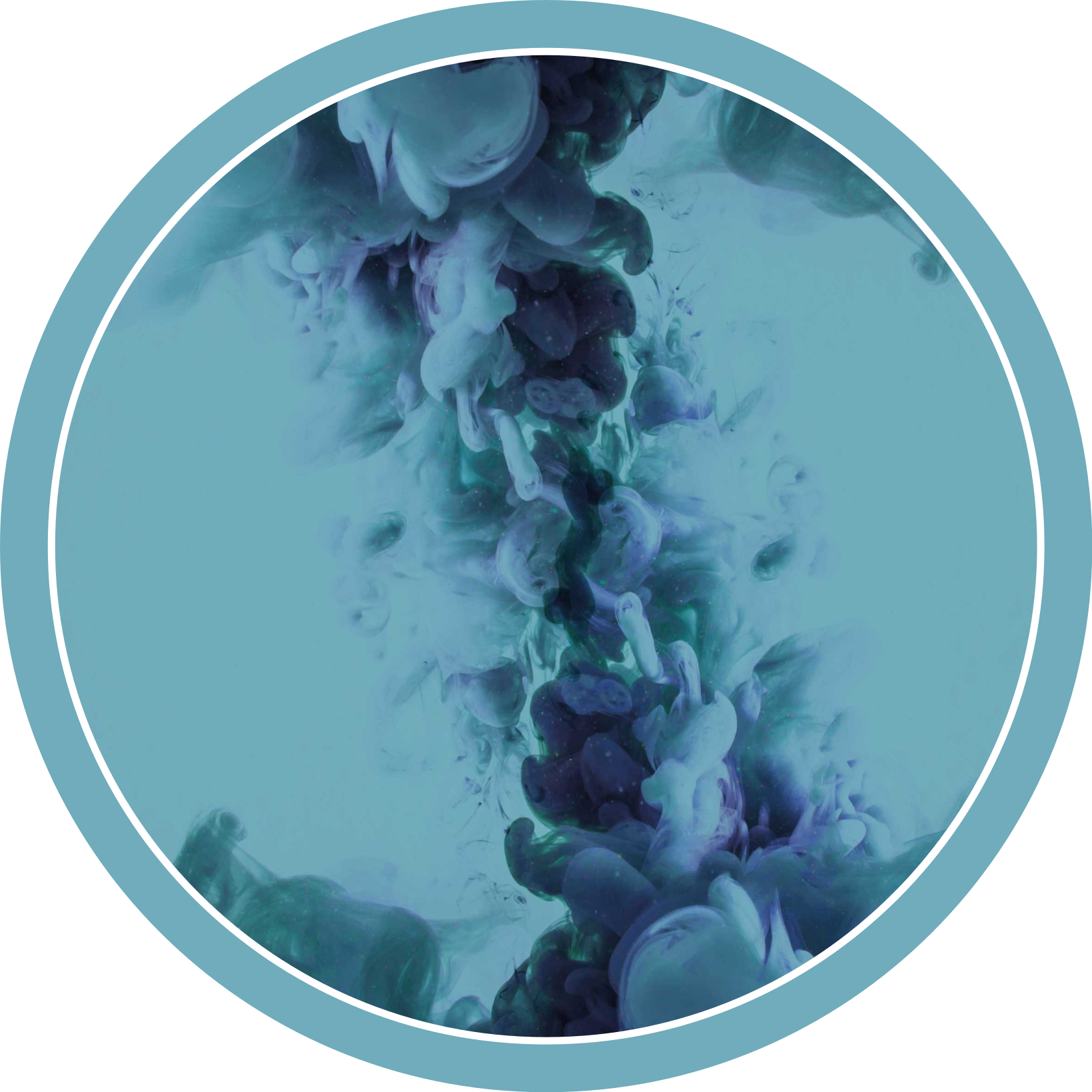 Fluid Teal Waves bathroom mat - TenStickers