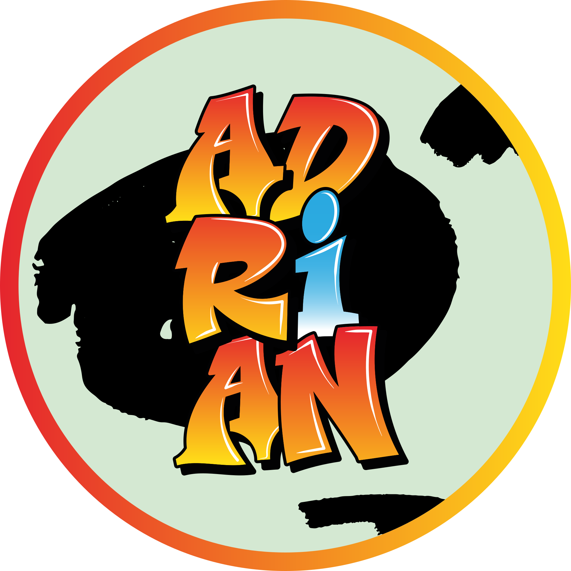 Colorful Name Design custom floor mat - TenStickers