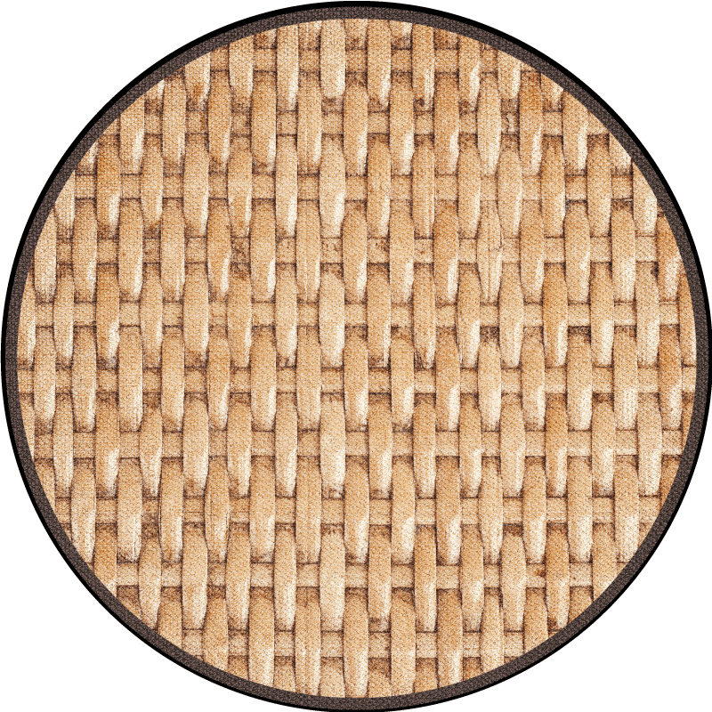 Woven Natural Tones circular rug - TenStickers