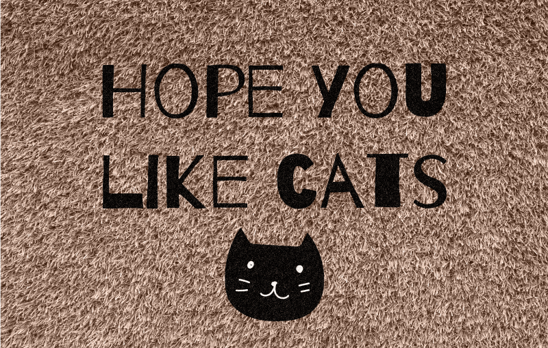 Hope you like cats quote rug - TenStickers