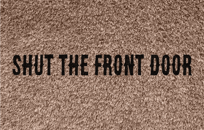 Shut the Front Door entrance hall tiles - TenStickers