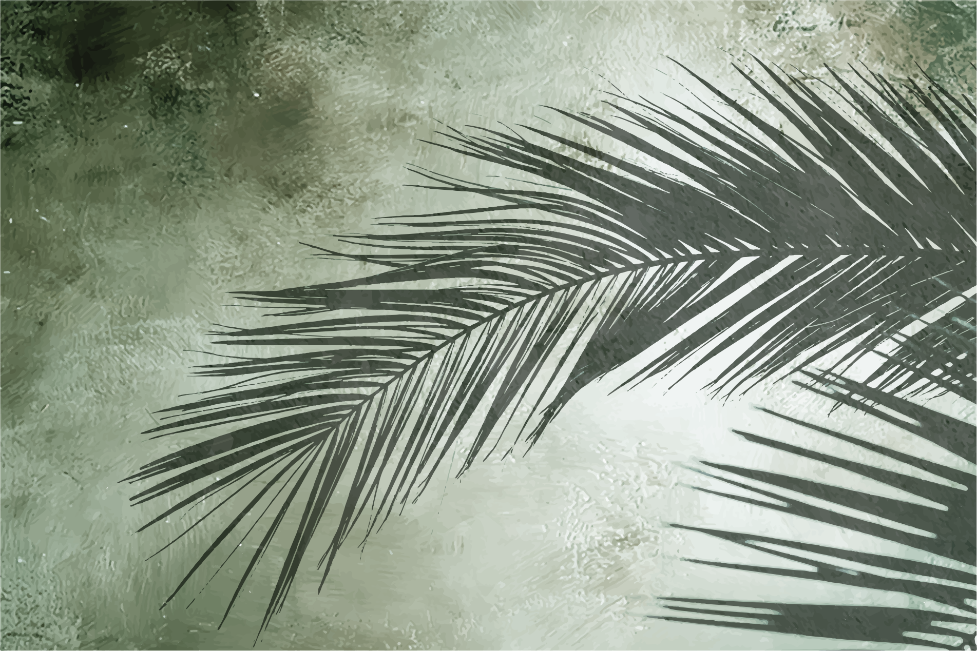 Palm leaf elegance floral rug - TenStickers