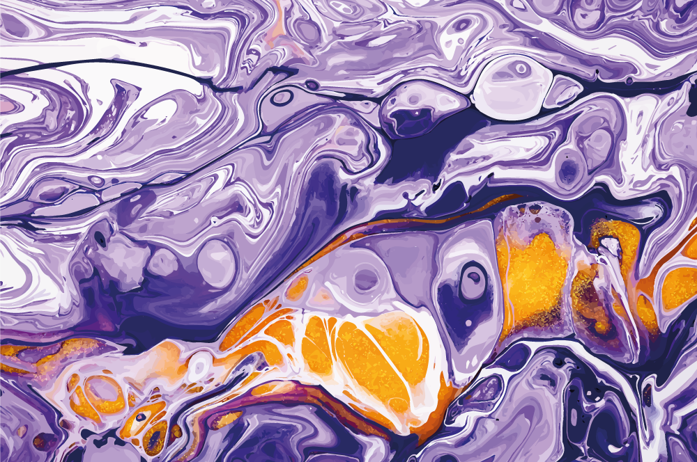 Abstract Purple Swirl marble rug - TenStickers
