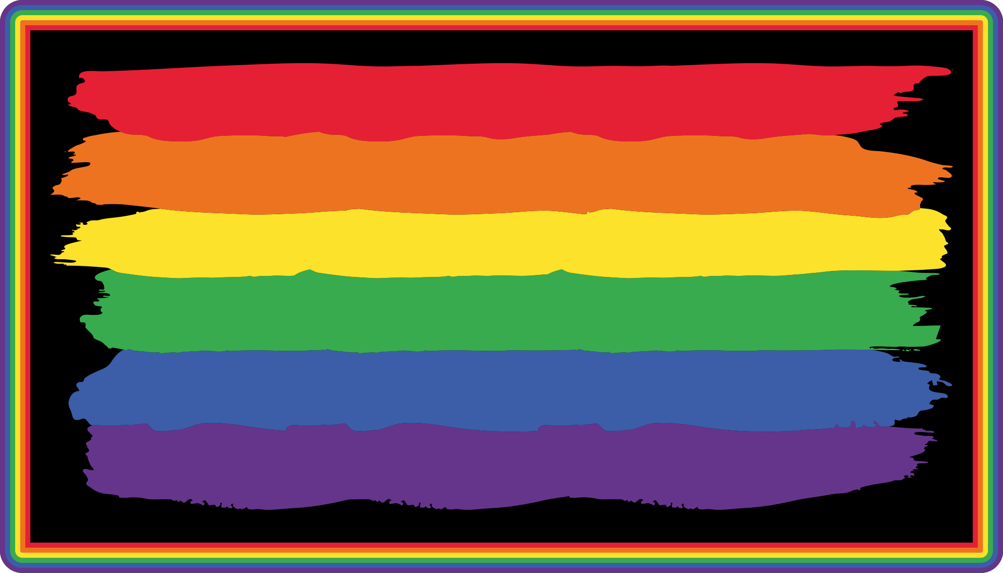 Vibrant Rainbow Lines stripes rug - TenStickers