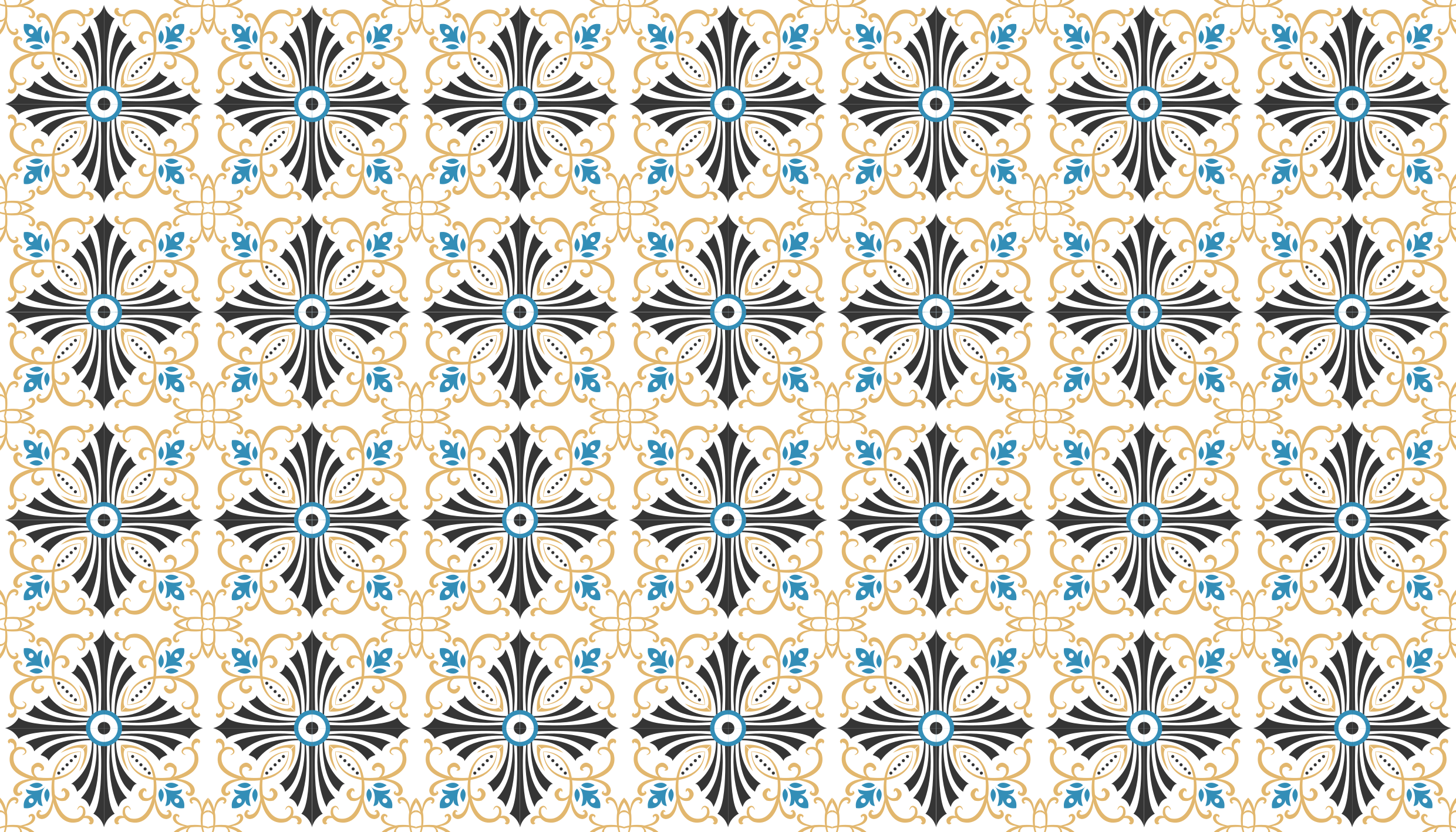 Mosaic rug in elegant mosaic style - TenStickers