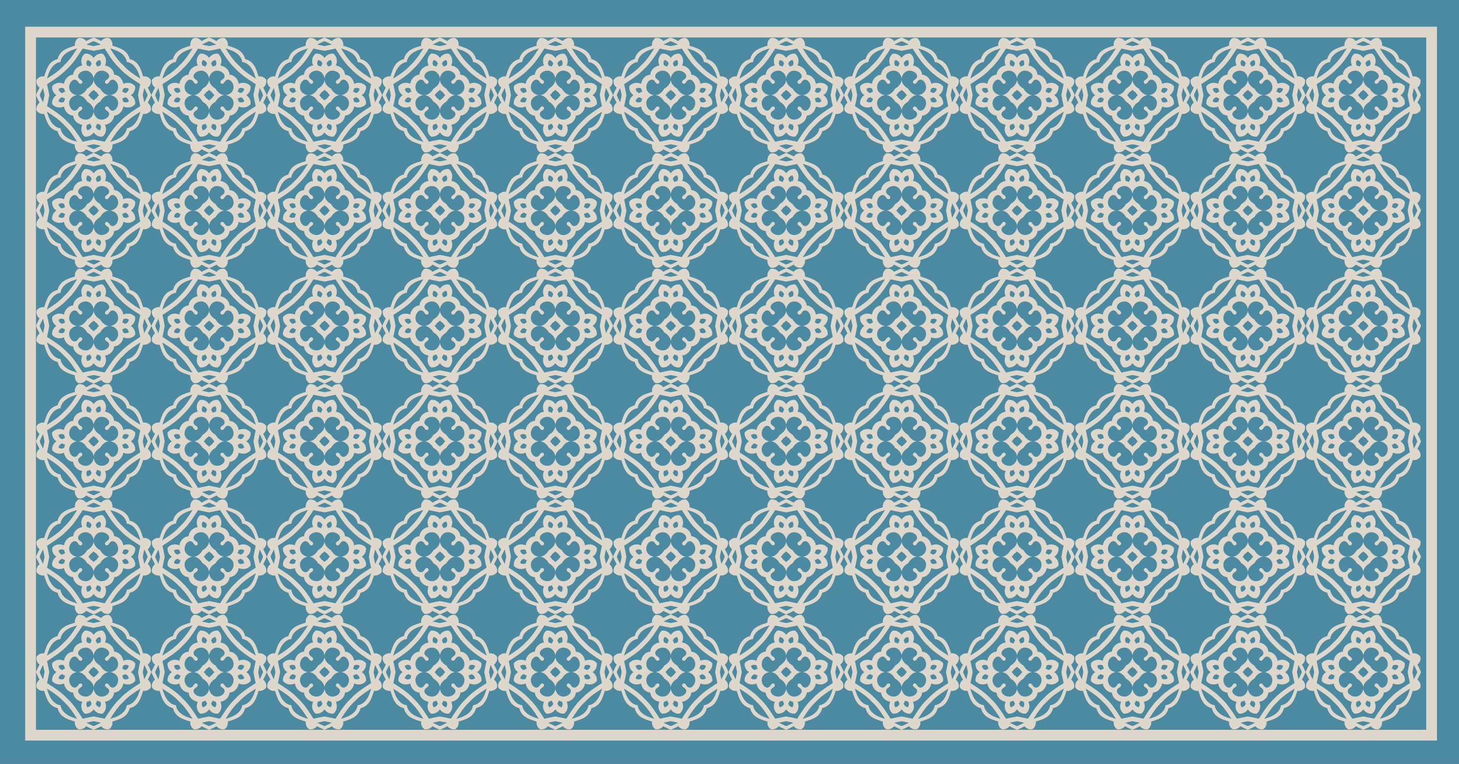 Elegant blue composition mosaic rug - TenStickers