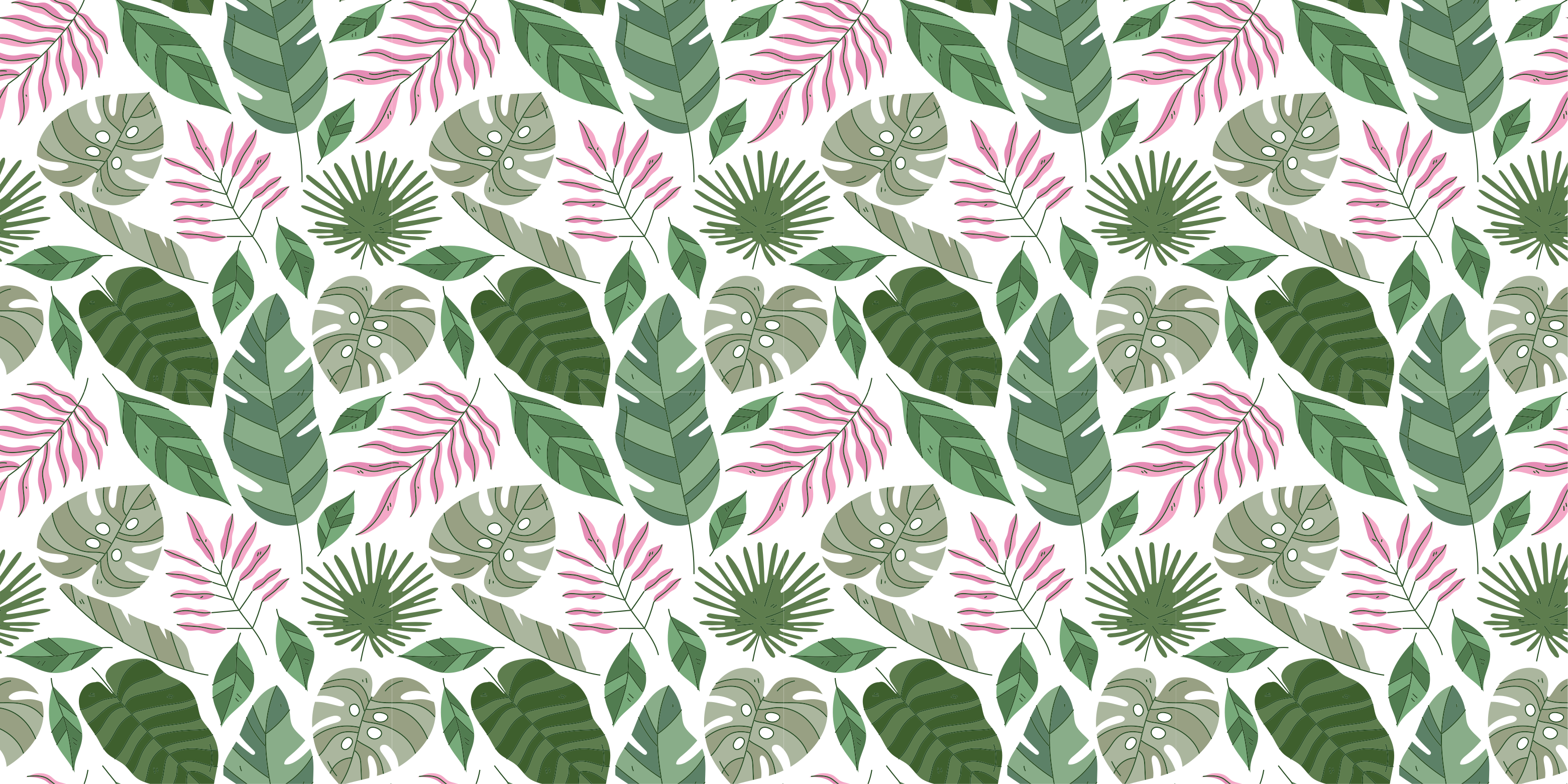 Nature rug with tropical leaf designs - TenStickers