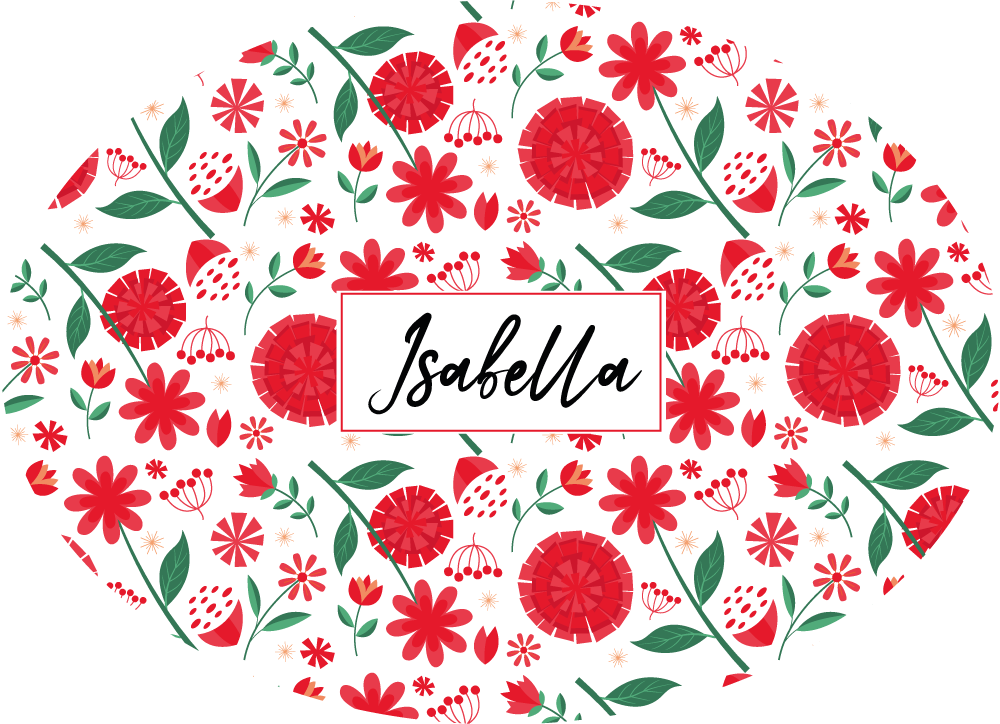 Custom red flowers bedroom carpet - TenStickers