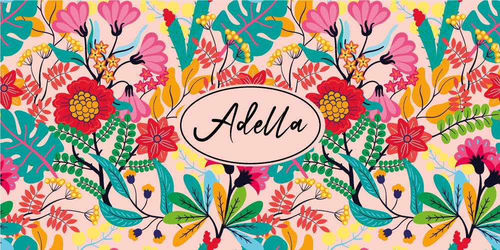 Floral custom design bedroom carpet - TenStickers