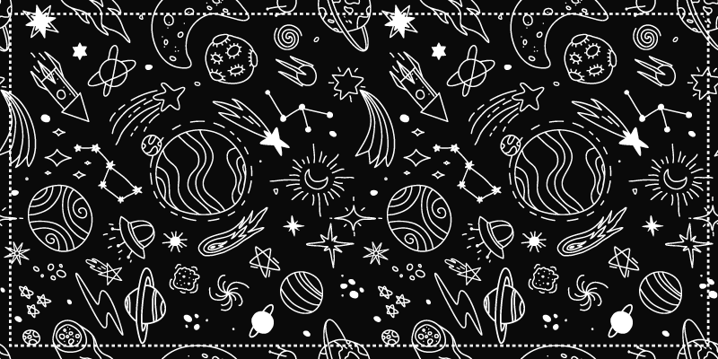Celestial Playground star rug - TenStickers