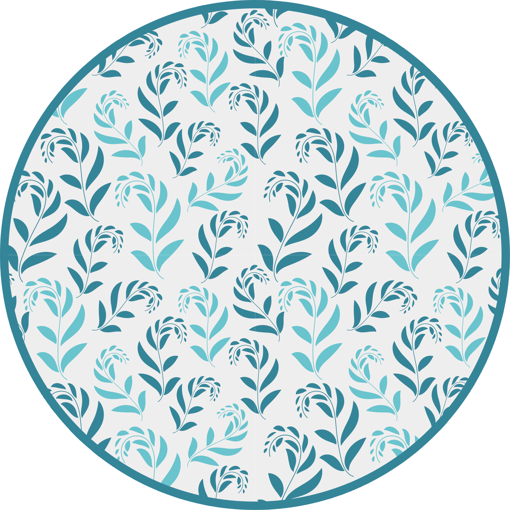 Botanical Leaf Inspiration floral rug - TenStickers