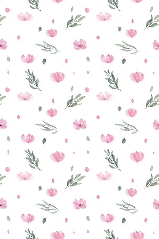 Delightful Botanical Illustrations floral rug - TenStickers