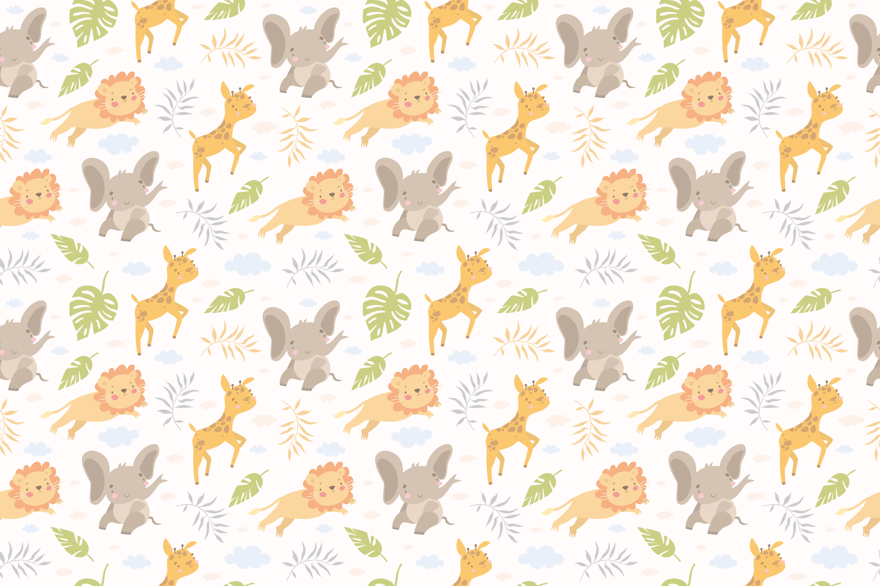 Adorable Safari Creatures kids carpet - TenStickers