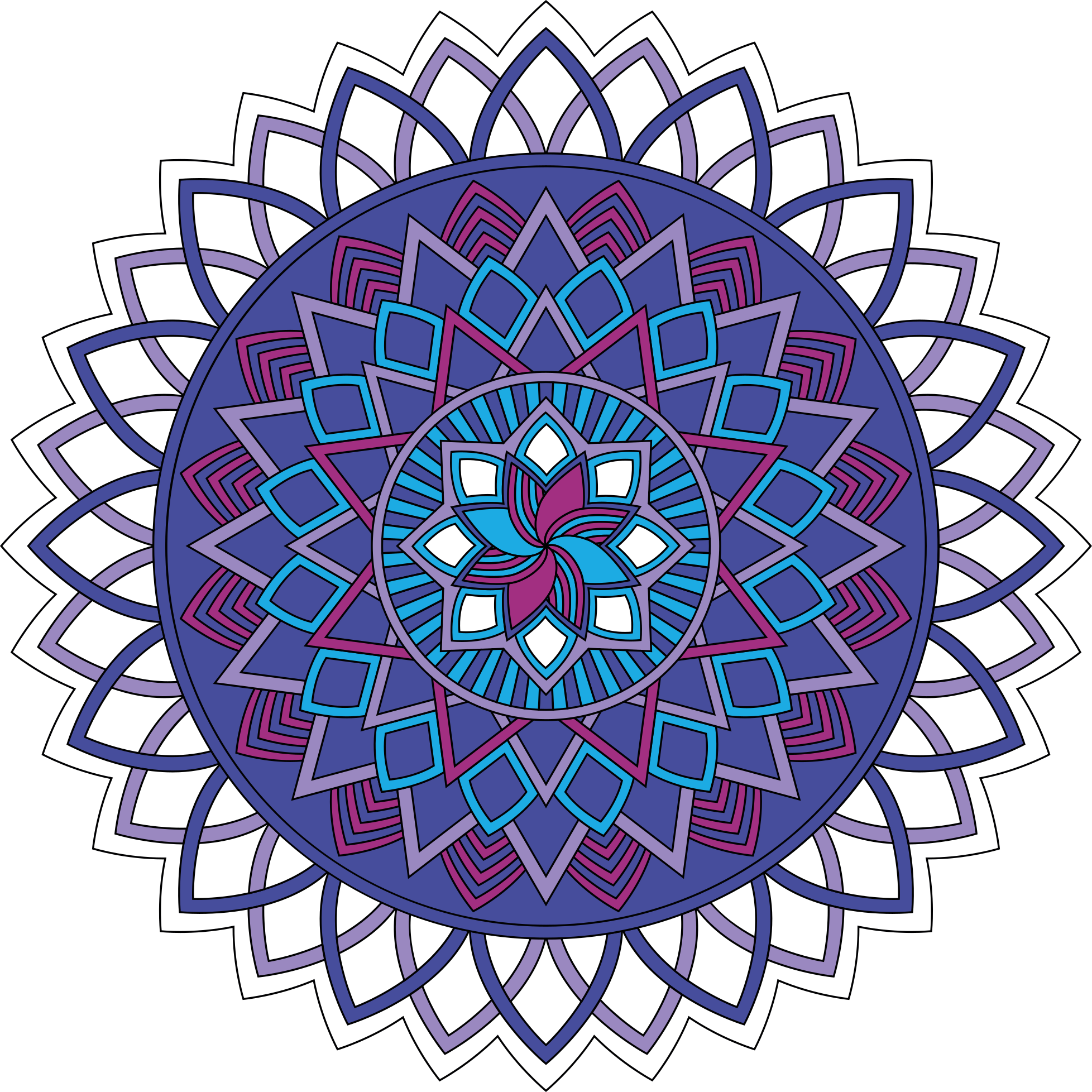 Intricate Floral Arrangement mandala rug - TenStickers