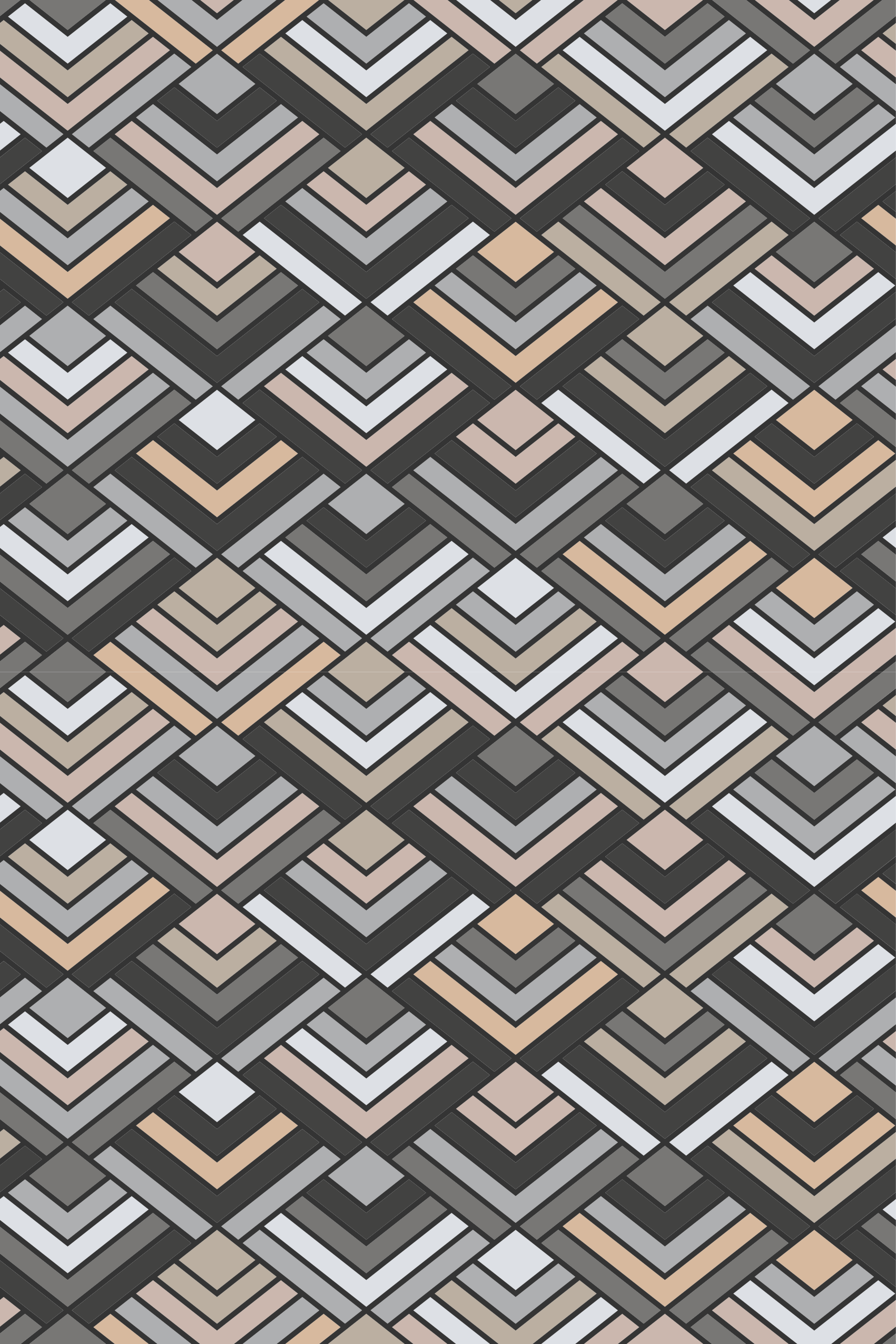 Layered Chevron Shapes geometric rug - TenStickers
