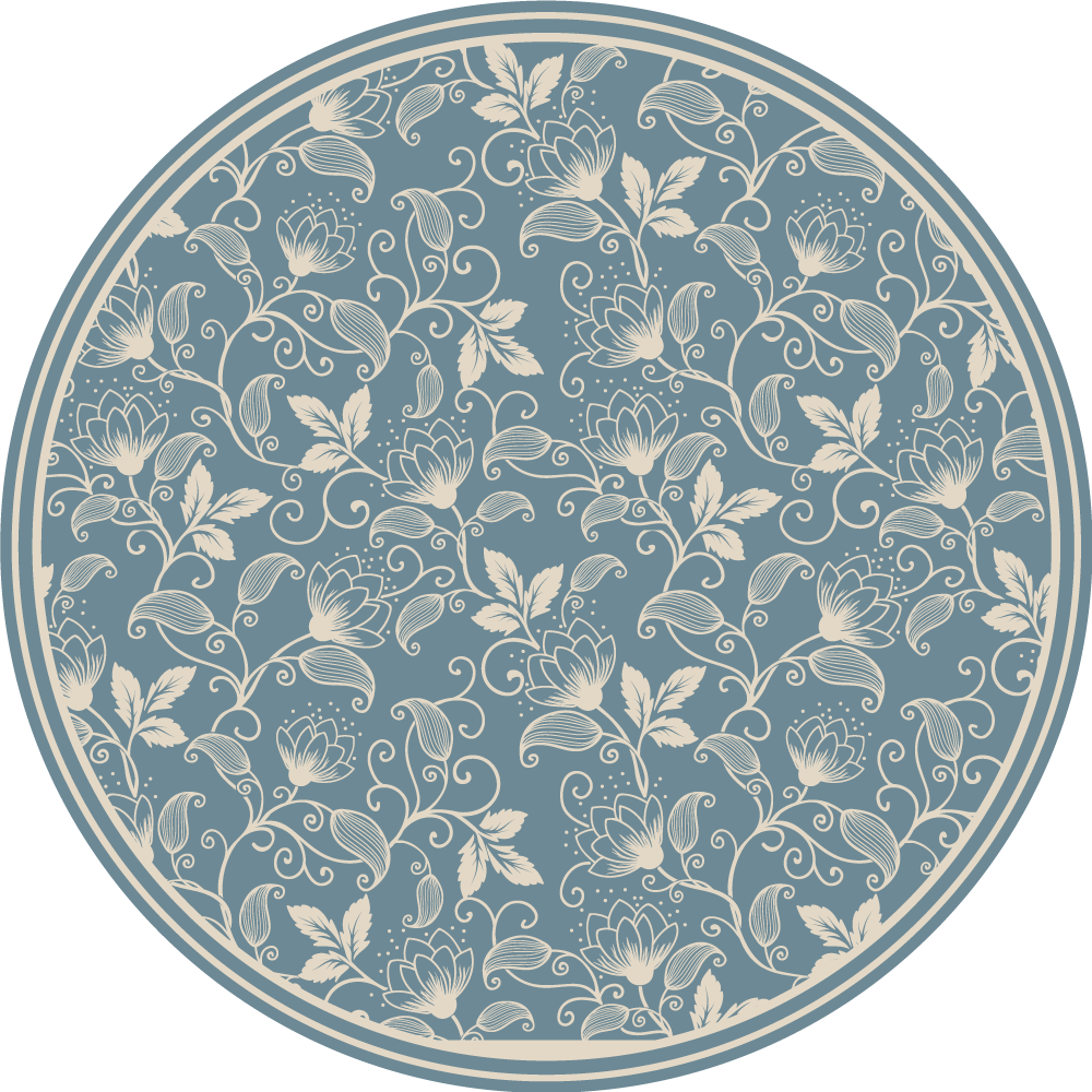 Botanical Whirl Element floral rug - TenStickers
