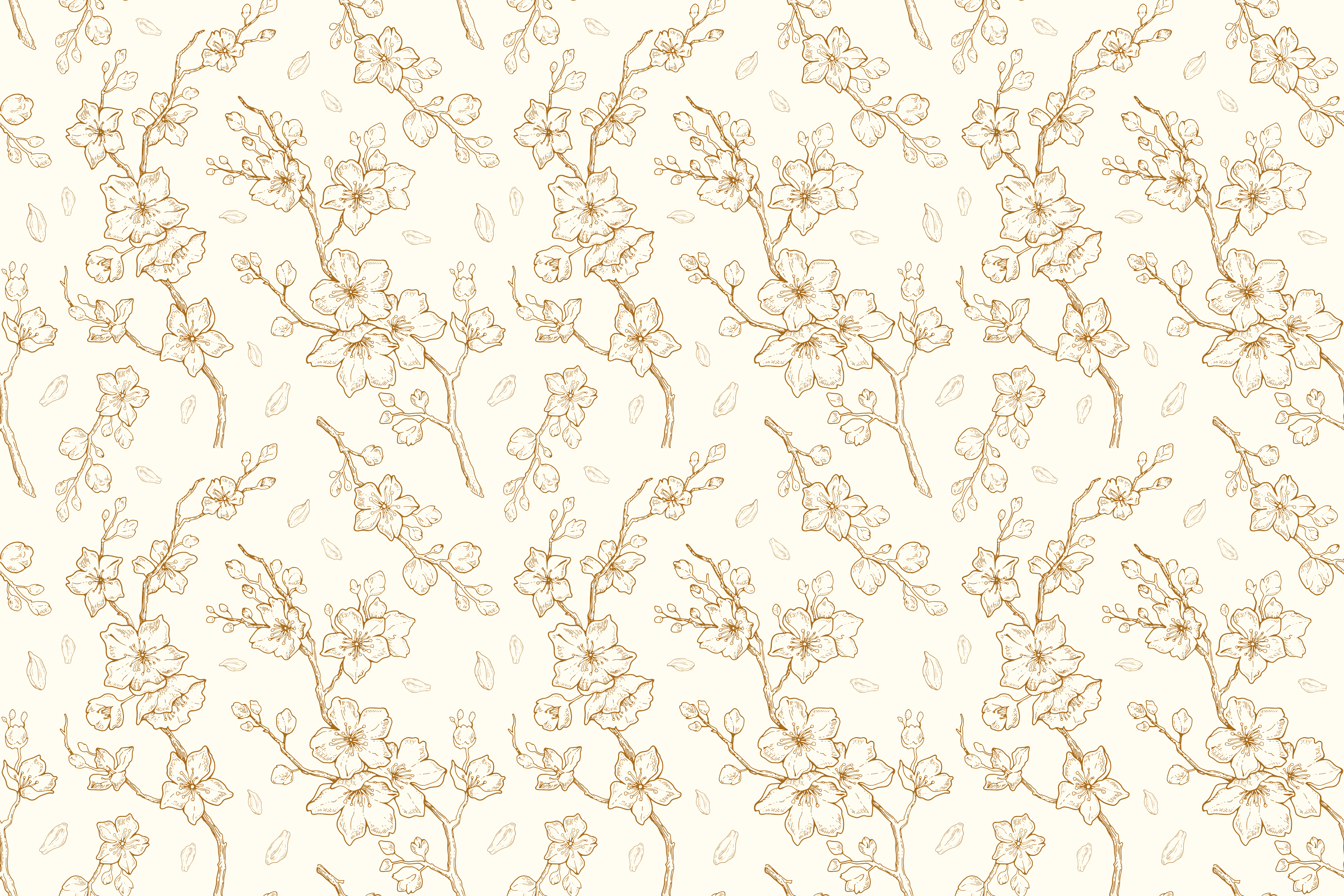 Blossom Branch Pattern floral rug - TenStickers