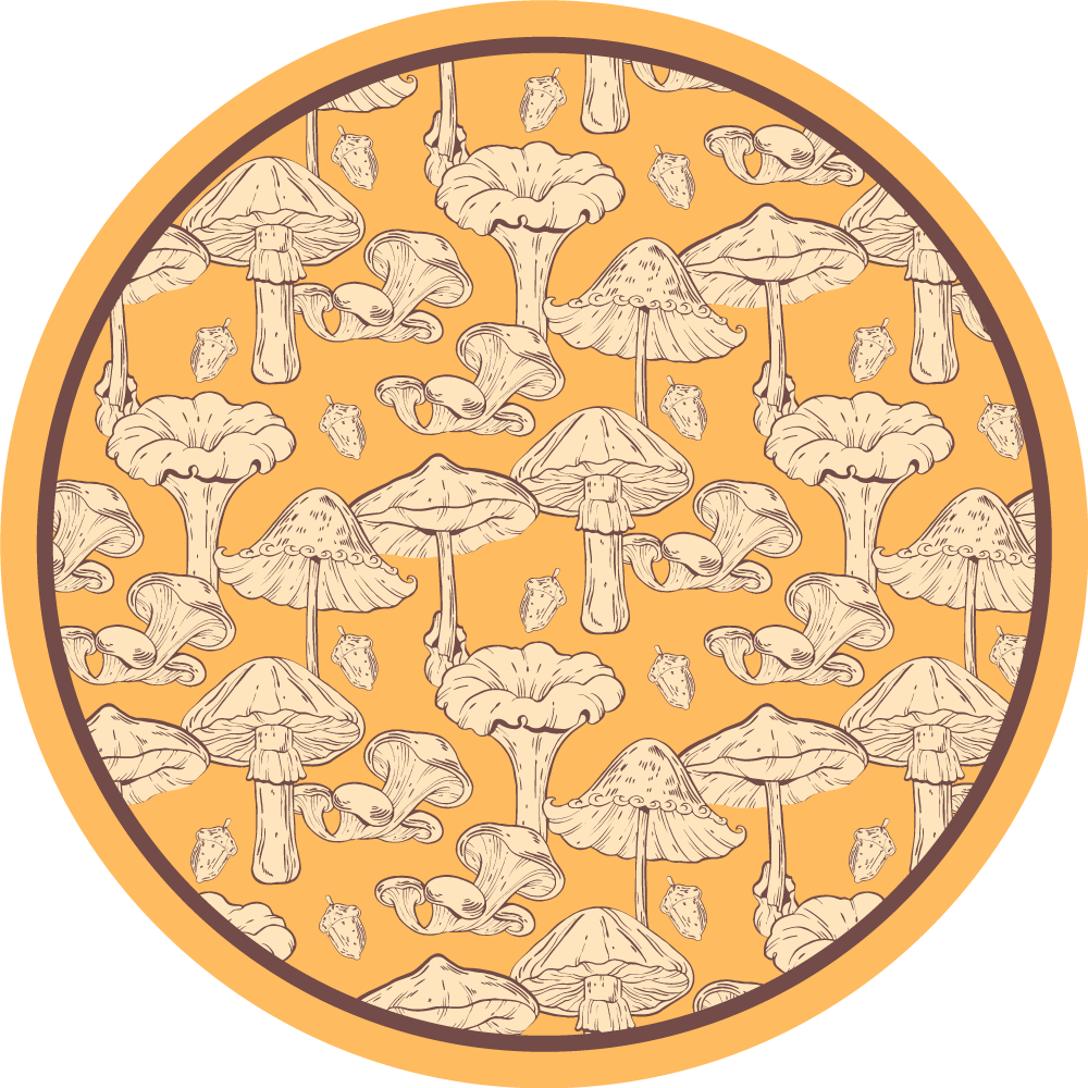 Nature rug in mushroom design - TenStickers