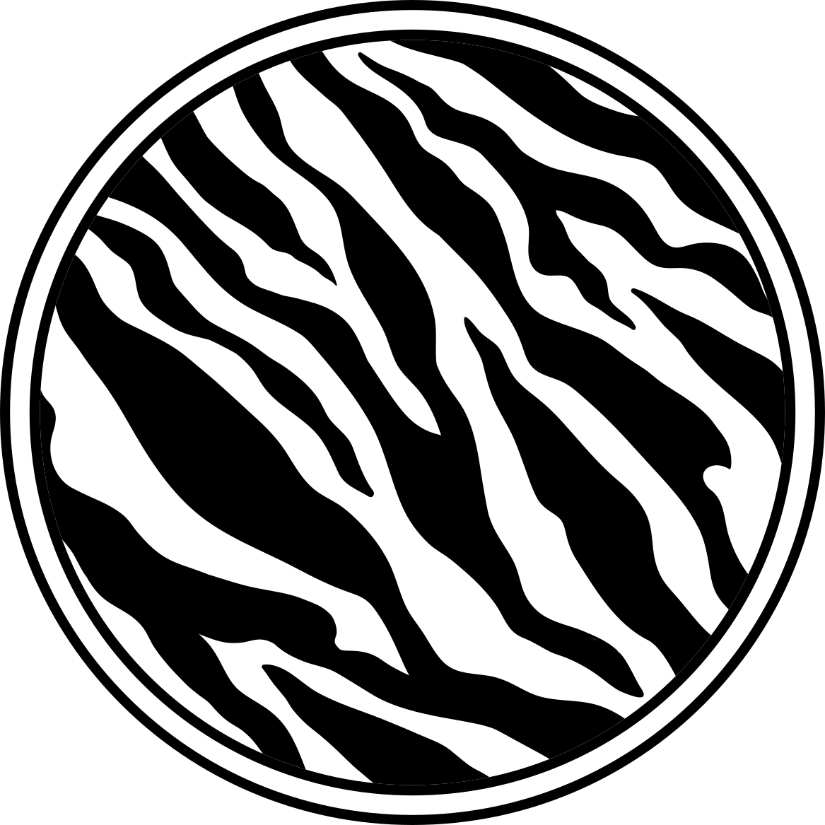 Black and white zebra pattern animal rug - TenStickers