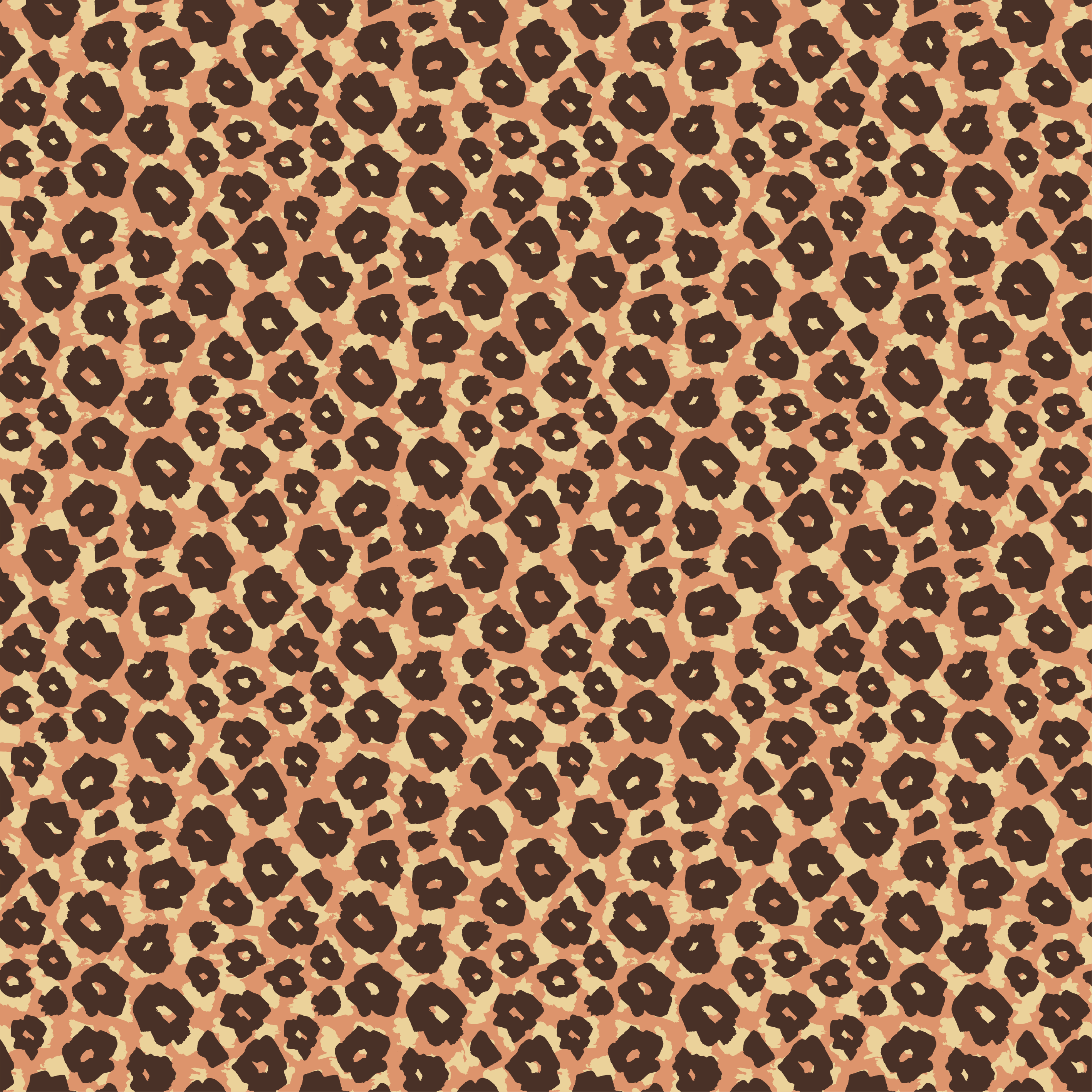 Leopard Pattern Mix animal print rug - TenStickers