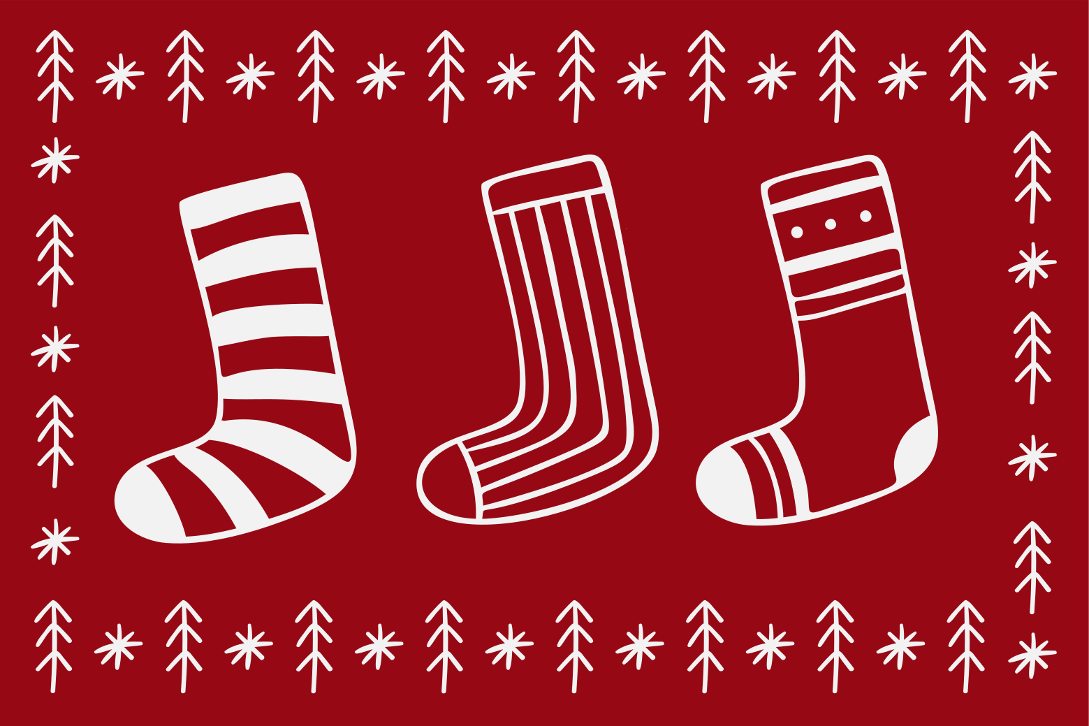 Red fstive socks christmas rug - TenStickers
