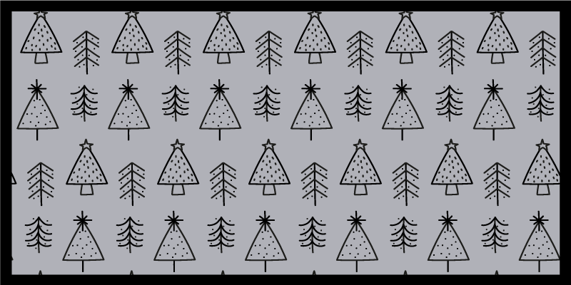 Celebratory tree motif christmas rug - TenStickers