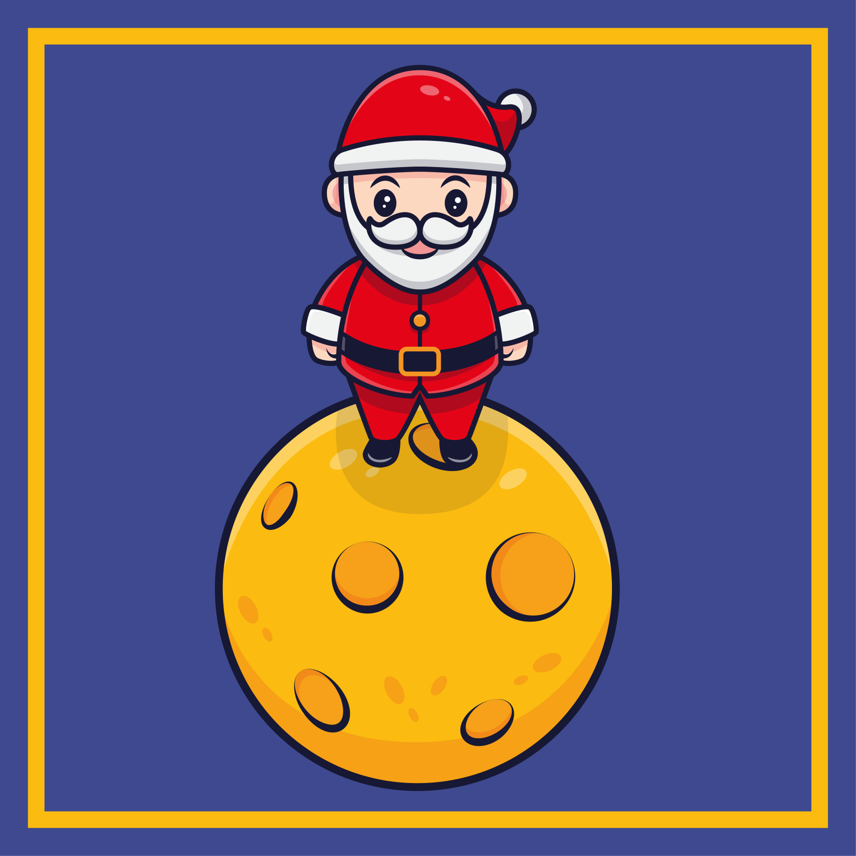 SANTA ON MOON halloween rugs - TenStickers