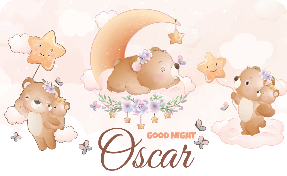 Good Night Bears custom floor mat - TenStickers