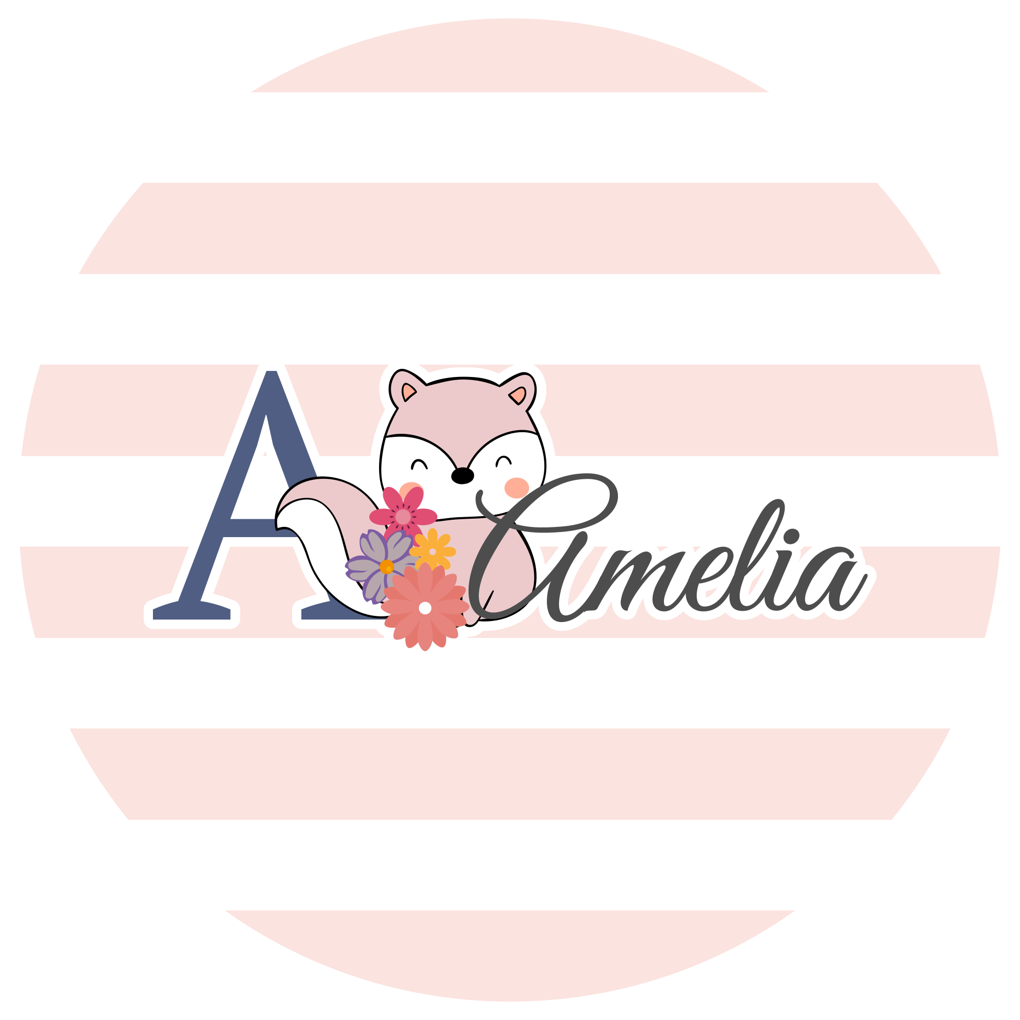 Customizable Fox Design custom floor mat - TenStickers