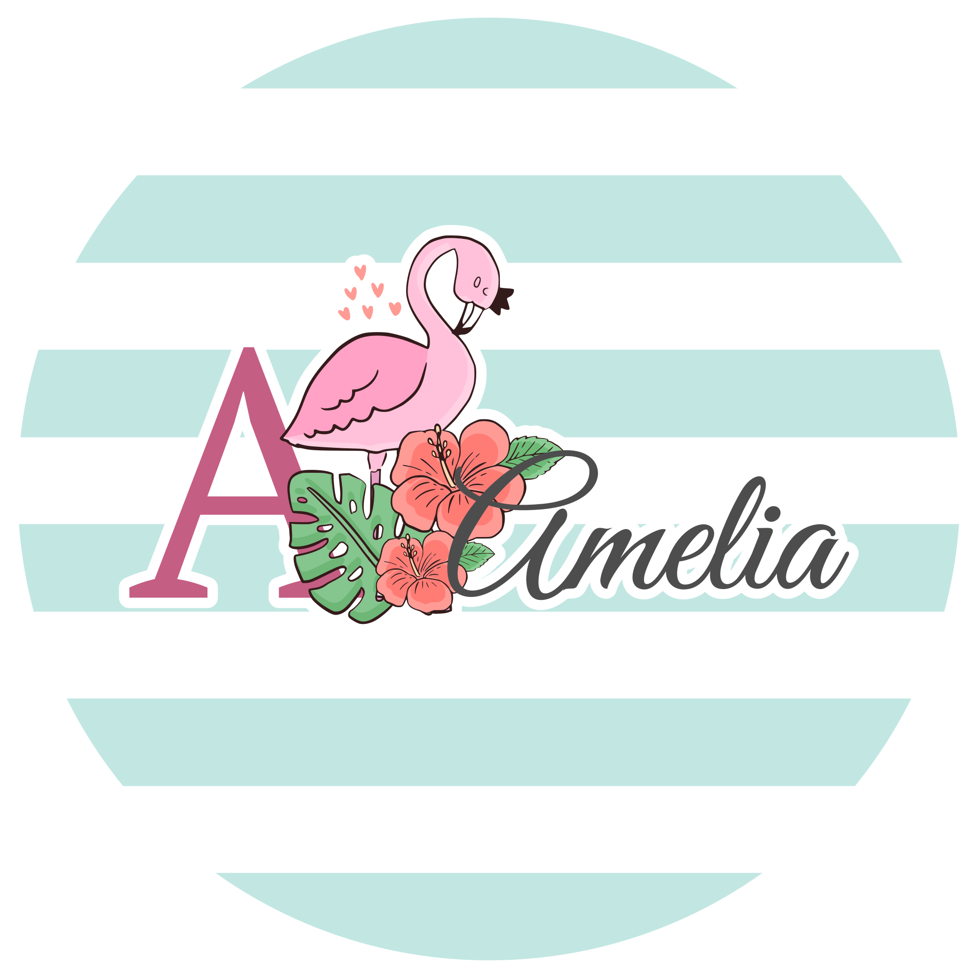 Flamingo Decor custom floor mat - TenStickers