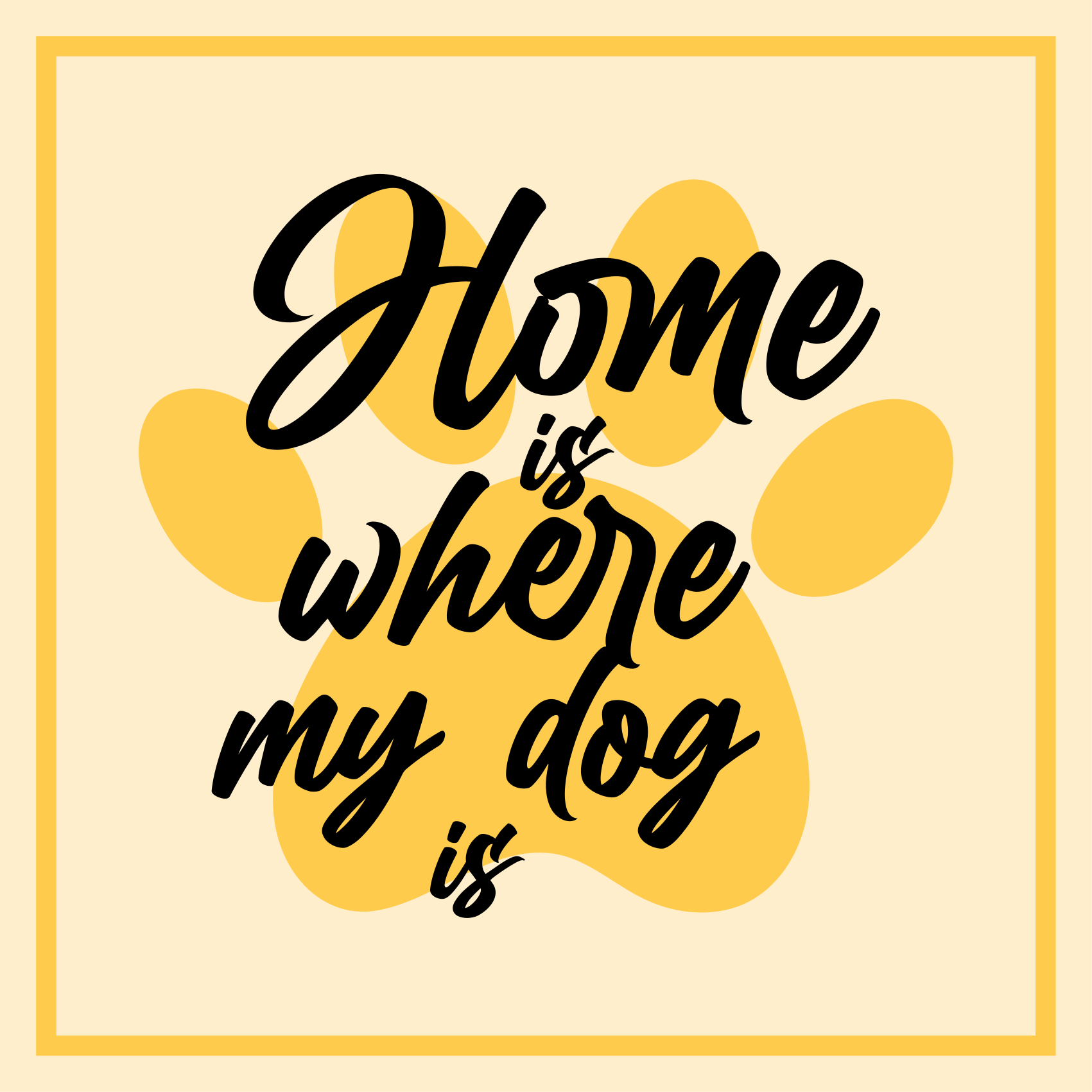 Home where my dog is entrance hall rug - TenStickers