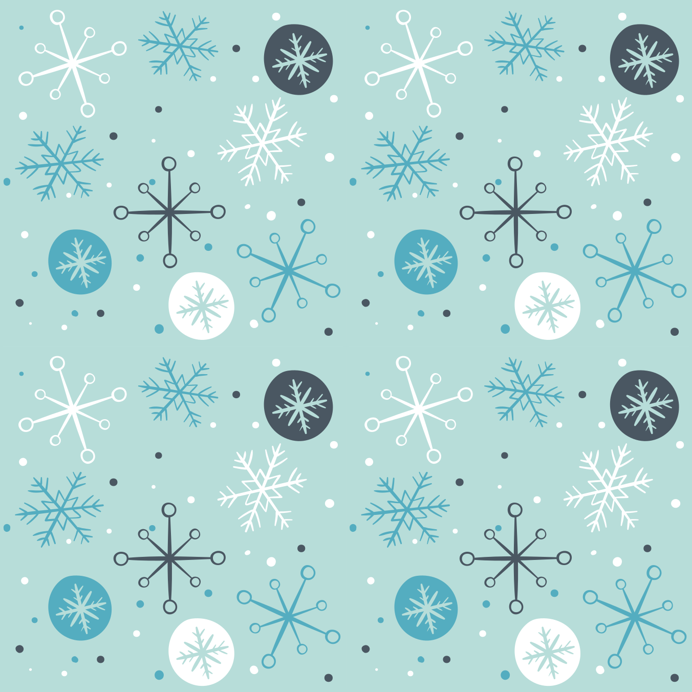 Chilly Snowflake Motif christmas rug - TenStickers
