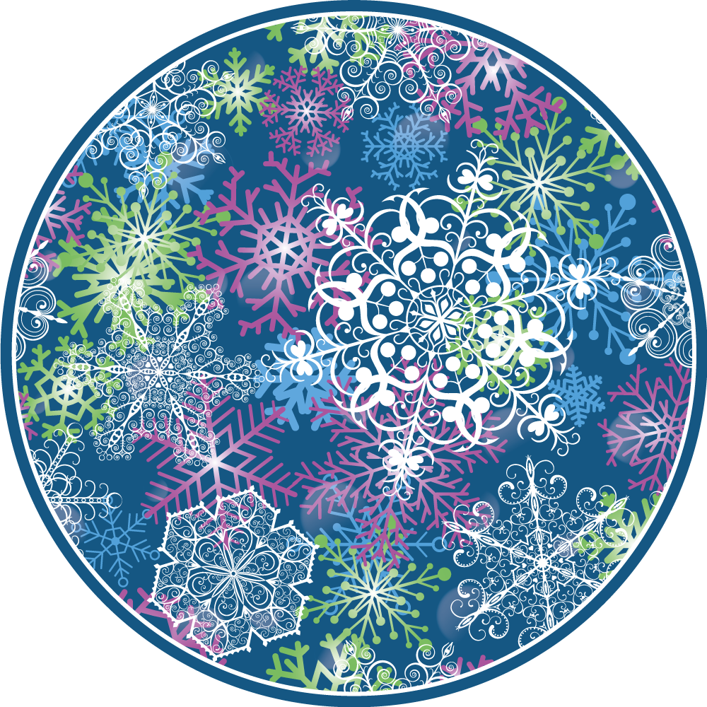Colorful Snowflake Pattern christmas rug - TenStickers