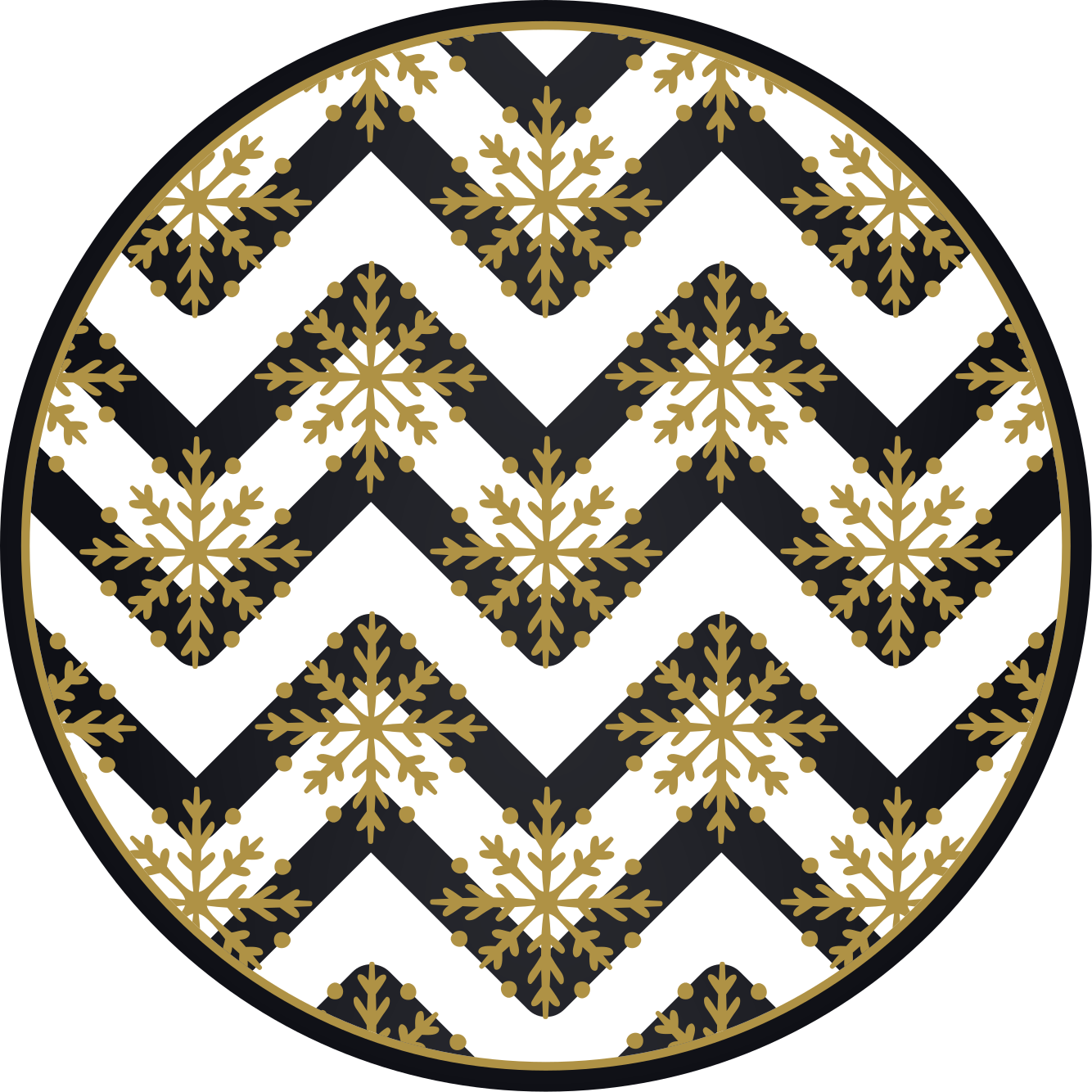 Chevron Snowflake Pattern christmas rug - TenStickers