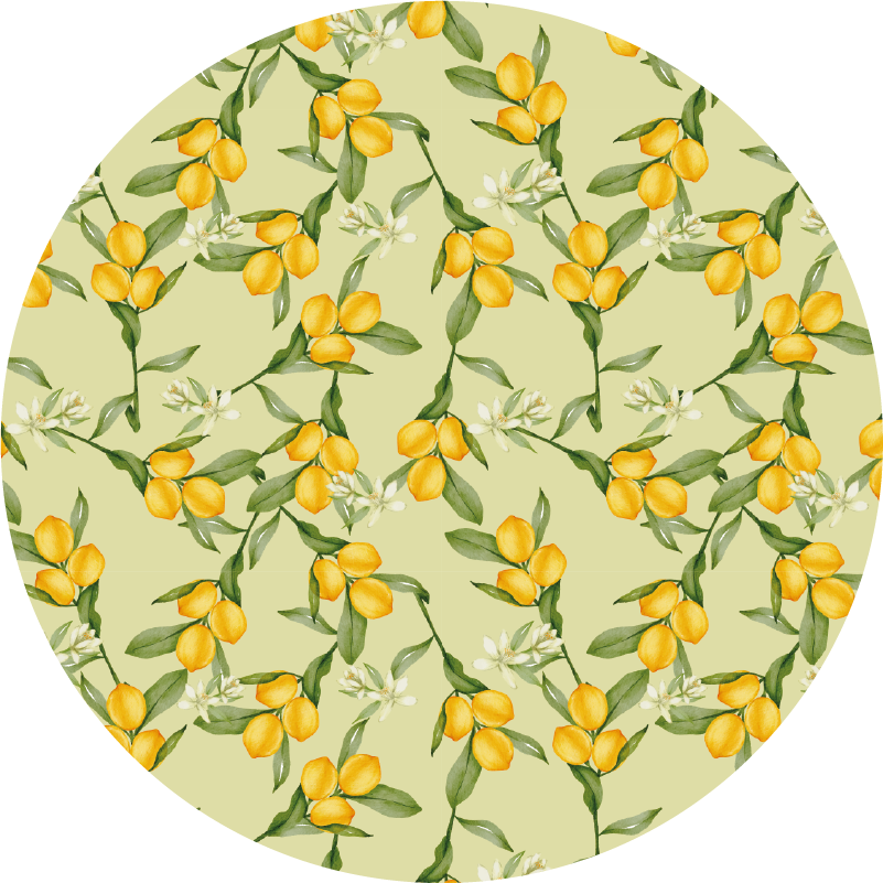 Citrus Blossom Pattern kitchen vinyl mat - TenStickers