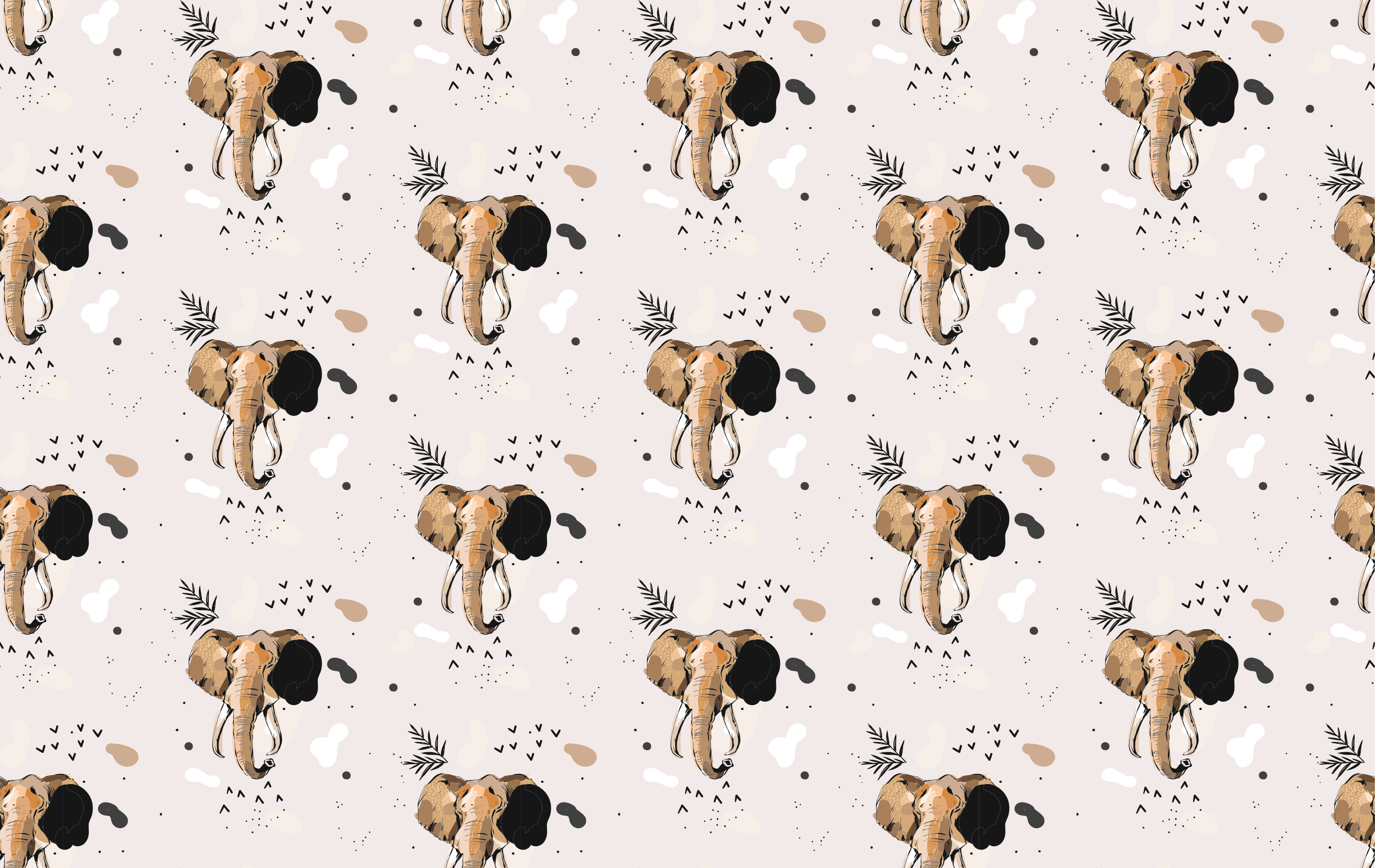 ELEPHANT PATTERN PLAY animal print rug - TenStickers