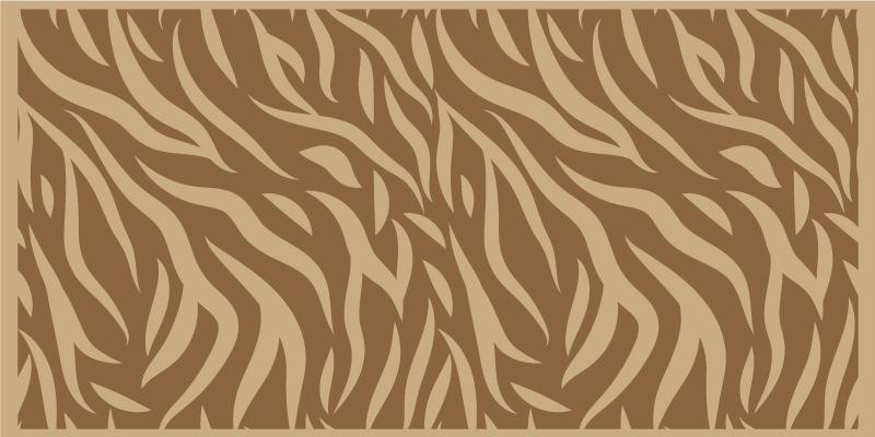 Brown zebra patterns animal print rug - TenStickers