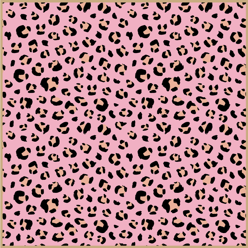 Chic pink leopard pattern animal print rug - TenStickers
