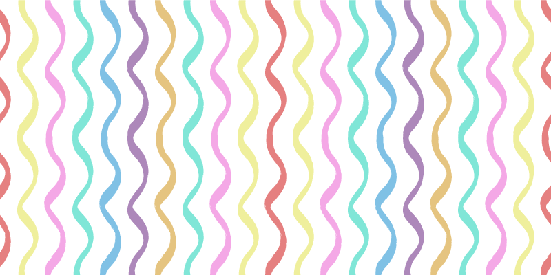 Wavy colorful lines nordic rug - TenStickers