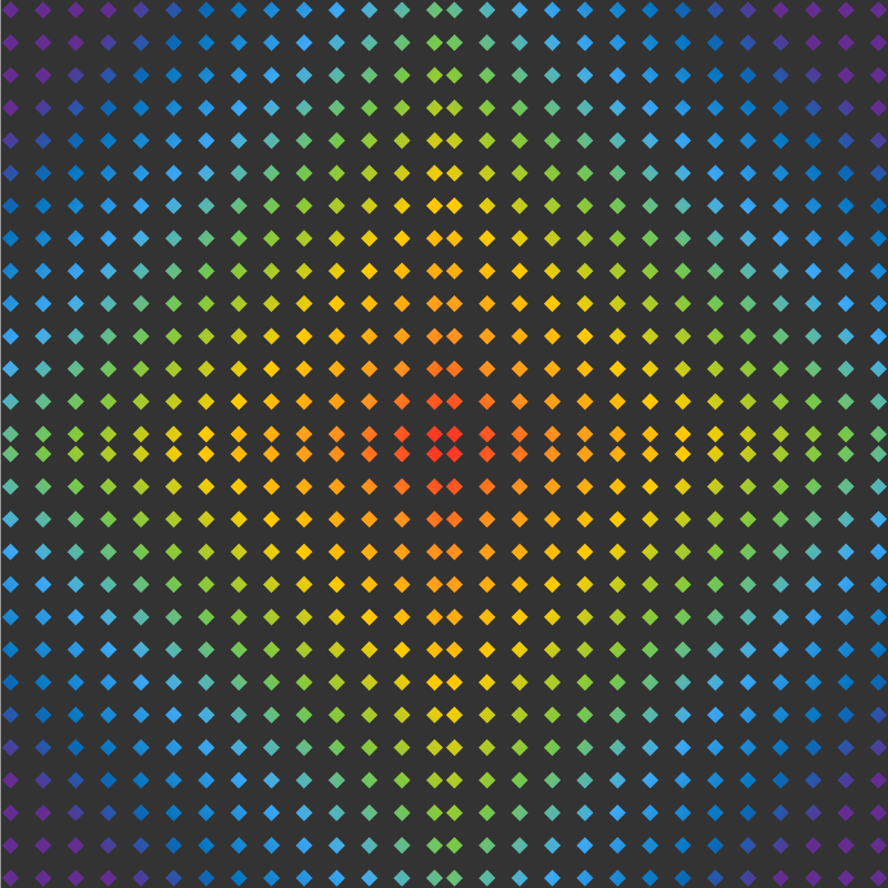 Rainbow diamond design teenage bedroom rug - TenStickers