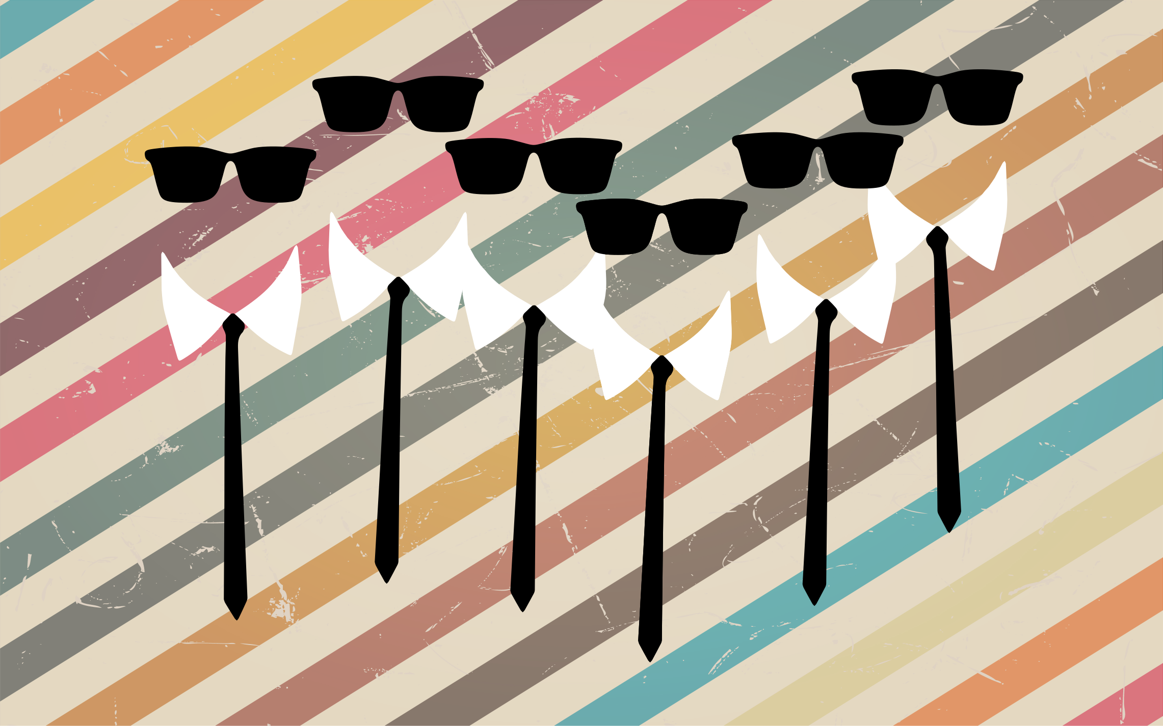 Dapper Group Attire stripes rug - TenStickers